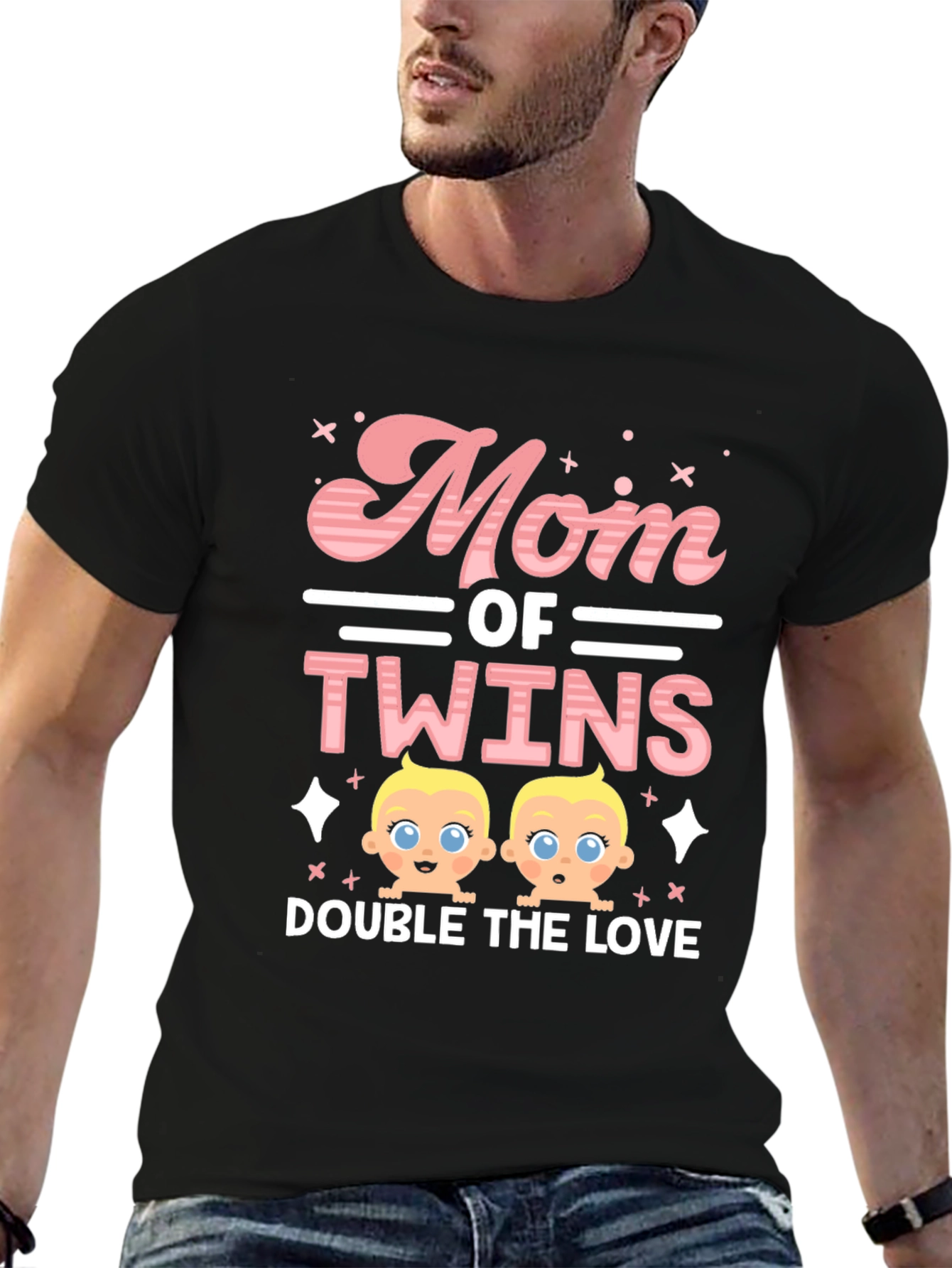 Mom of Twins T-Shirt - Double the Love!