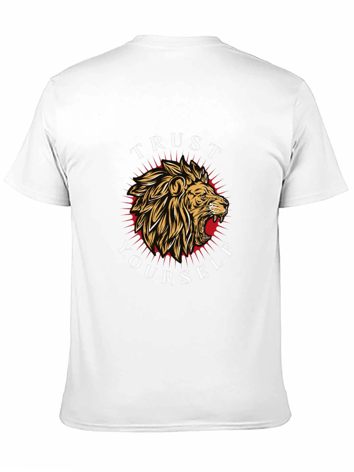 Trust Yourself Lion Graphic Tee - Black
