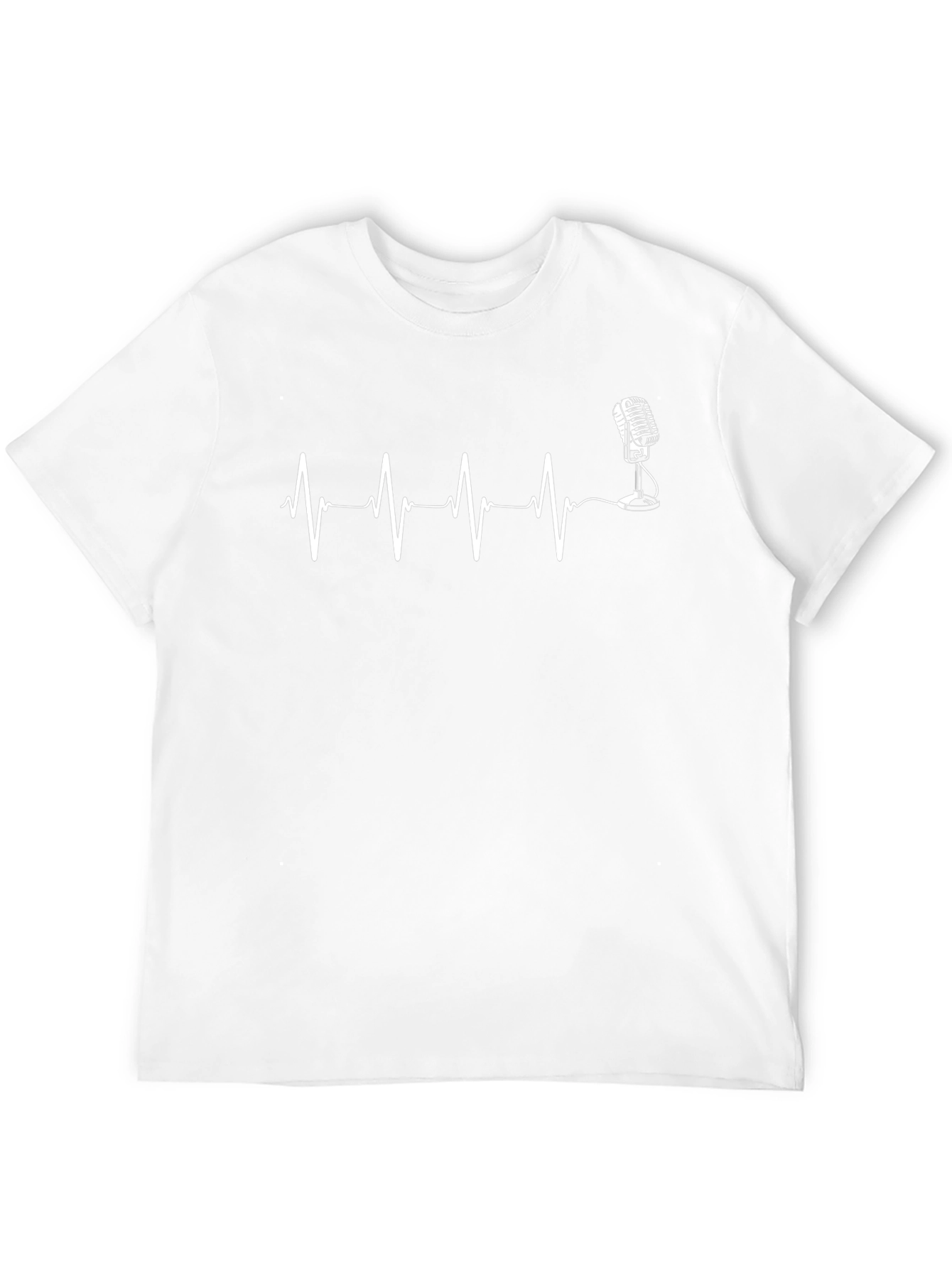 Music Lovers Tee: Heartbeat Microphone Design