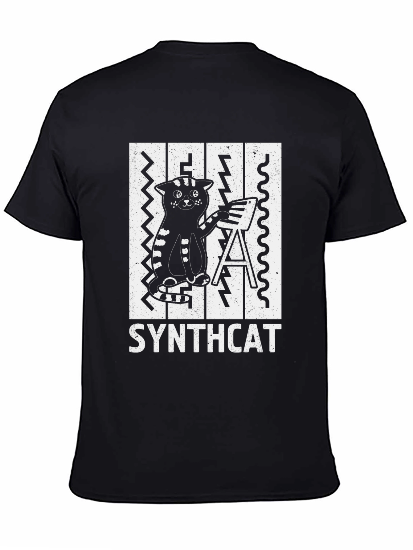 Synthcat T-Shirt - Cool Cat Musician Tee