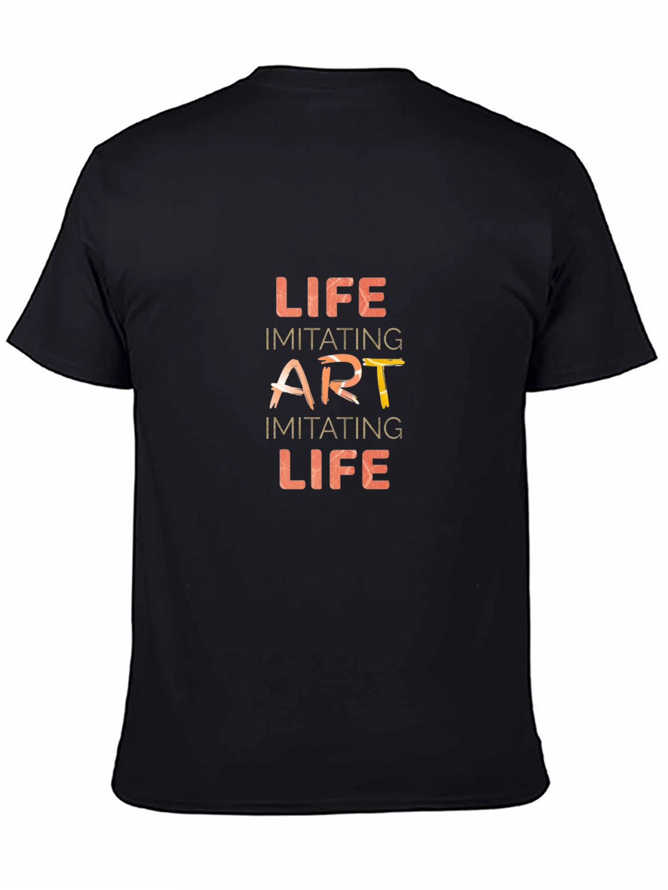 Life Imitating Art Black T-Shirt