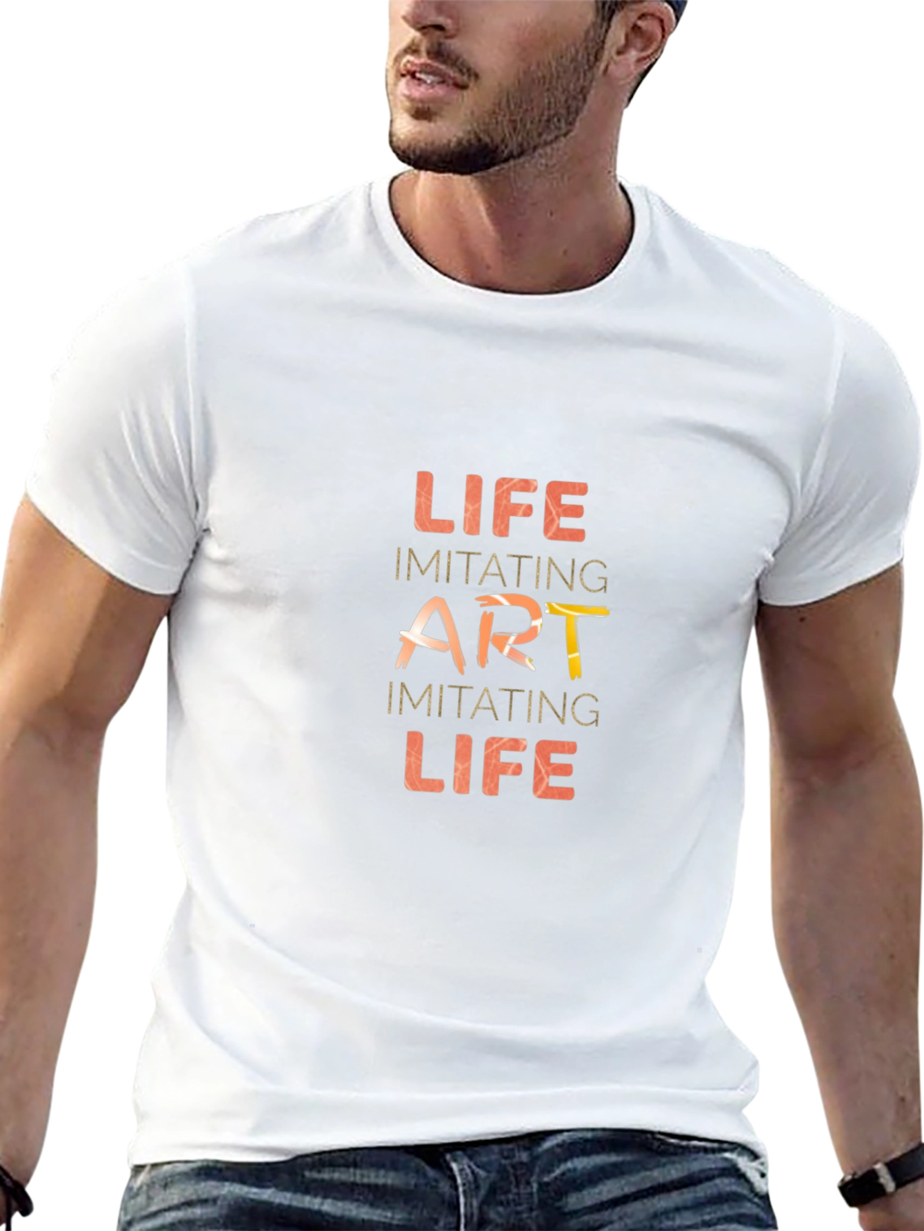 Life Imitating Art Black T-Shirt