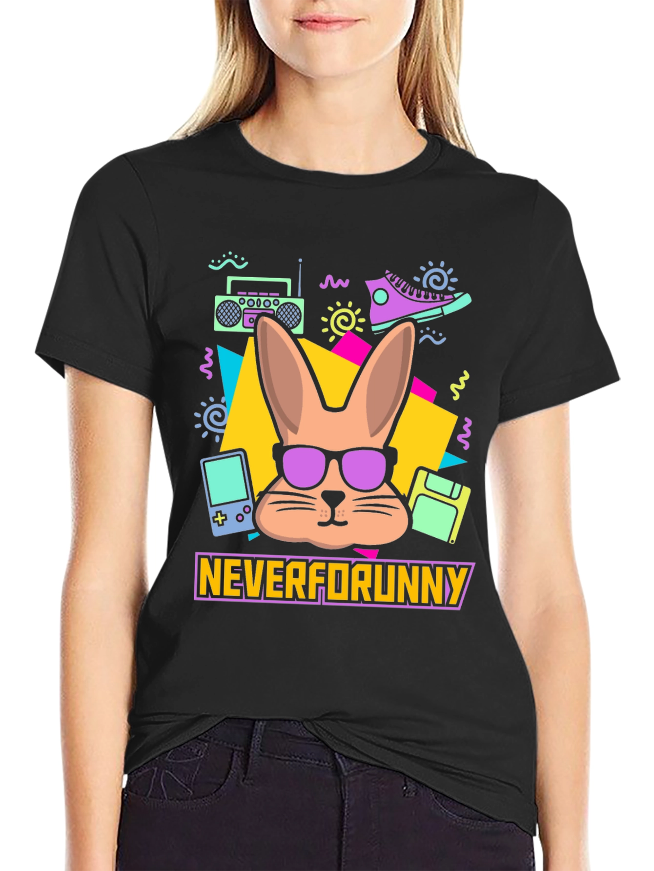 Neverforunny Bunny Retro T-Shirt