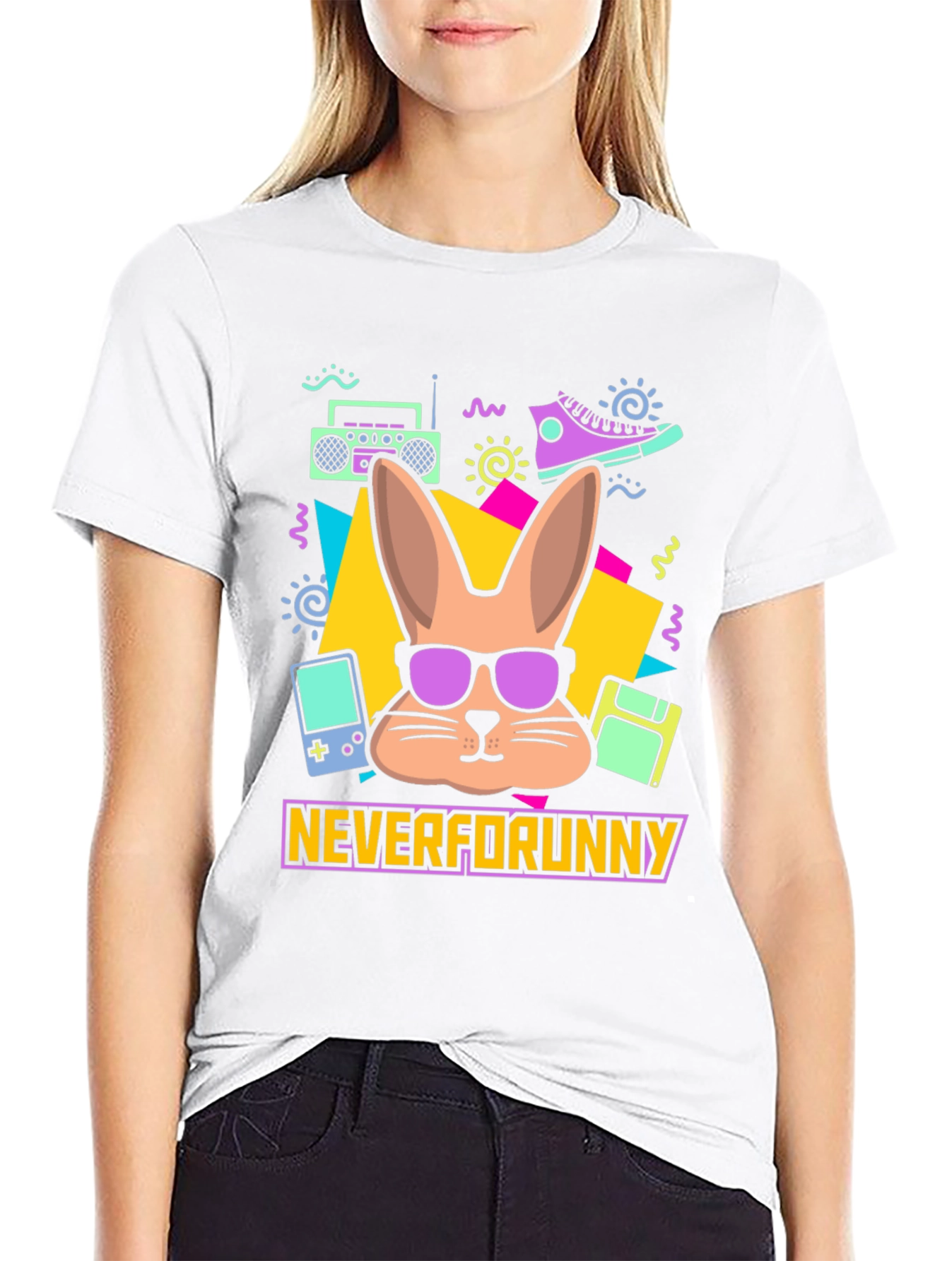 Neverforunny Bunny Retro T-Shirt