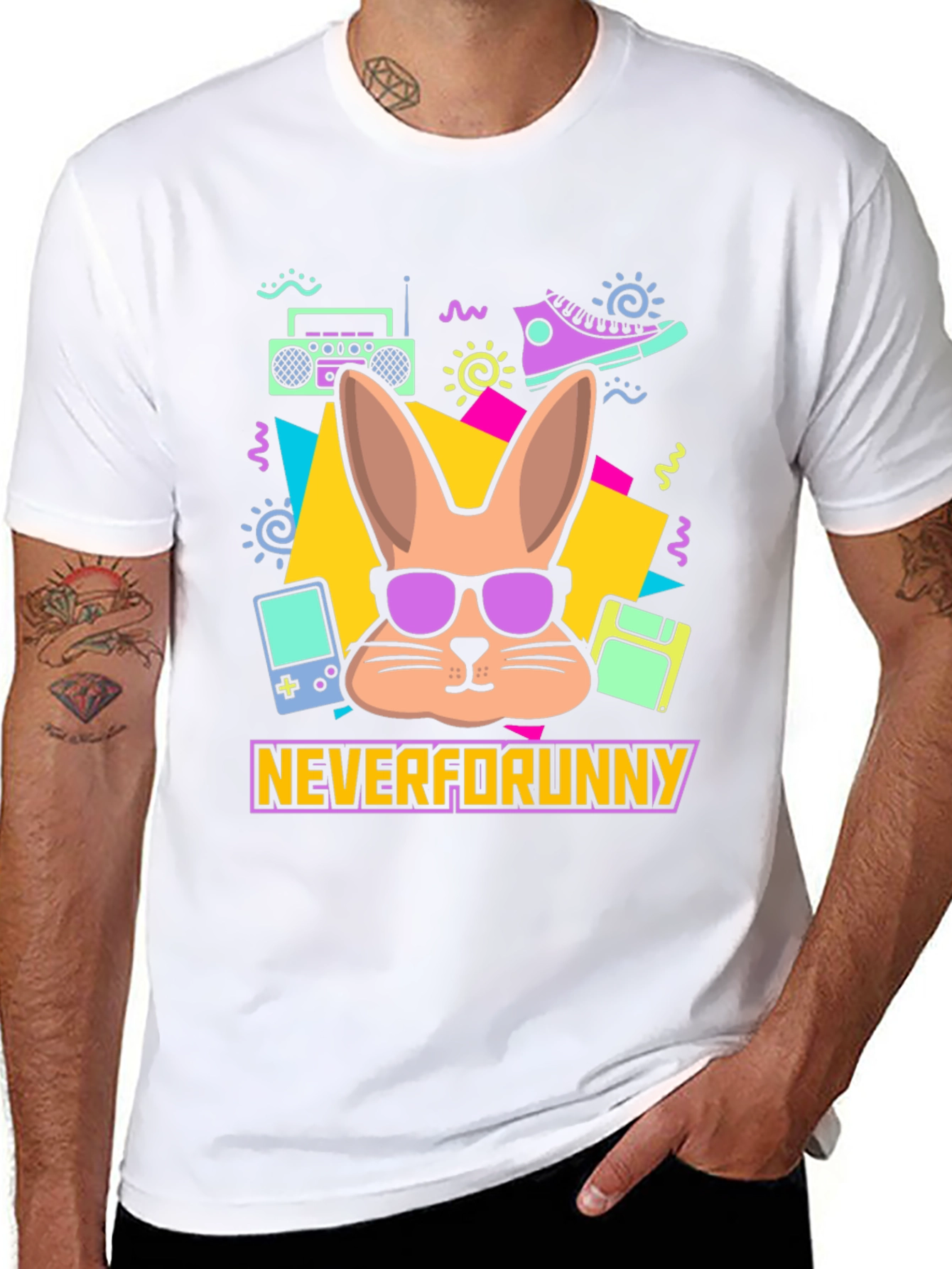 Neverforunny Bunny Retro T-Shirt