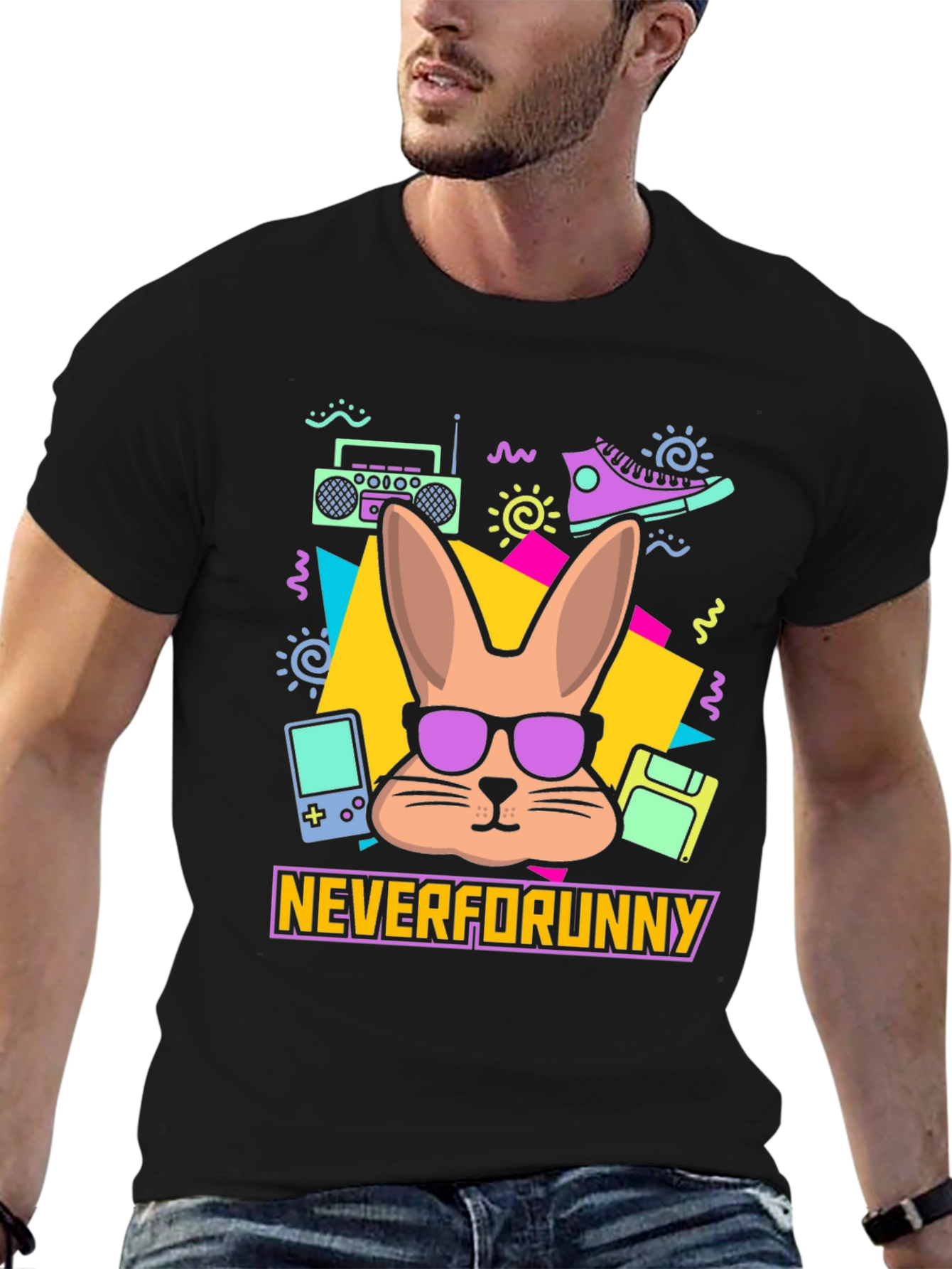 Neverforunny Bunny Retro T-Shirt
