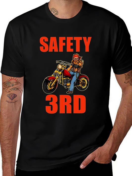 Safety 3rd Motorcycle T-Shirt - Funny Biker Tee