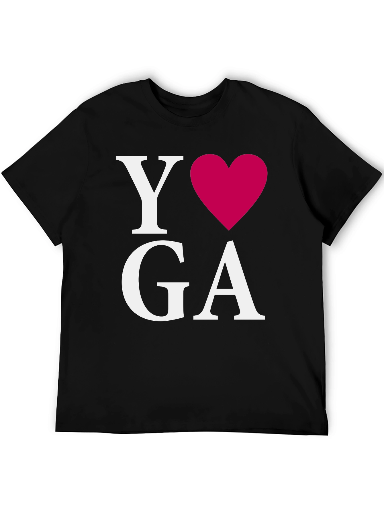 I Heart Yoga Black T-Shirt