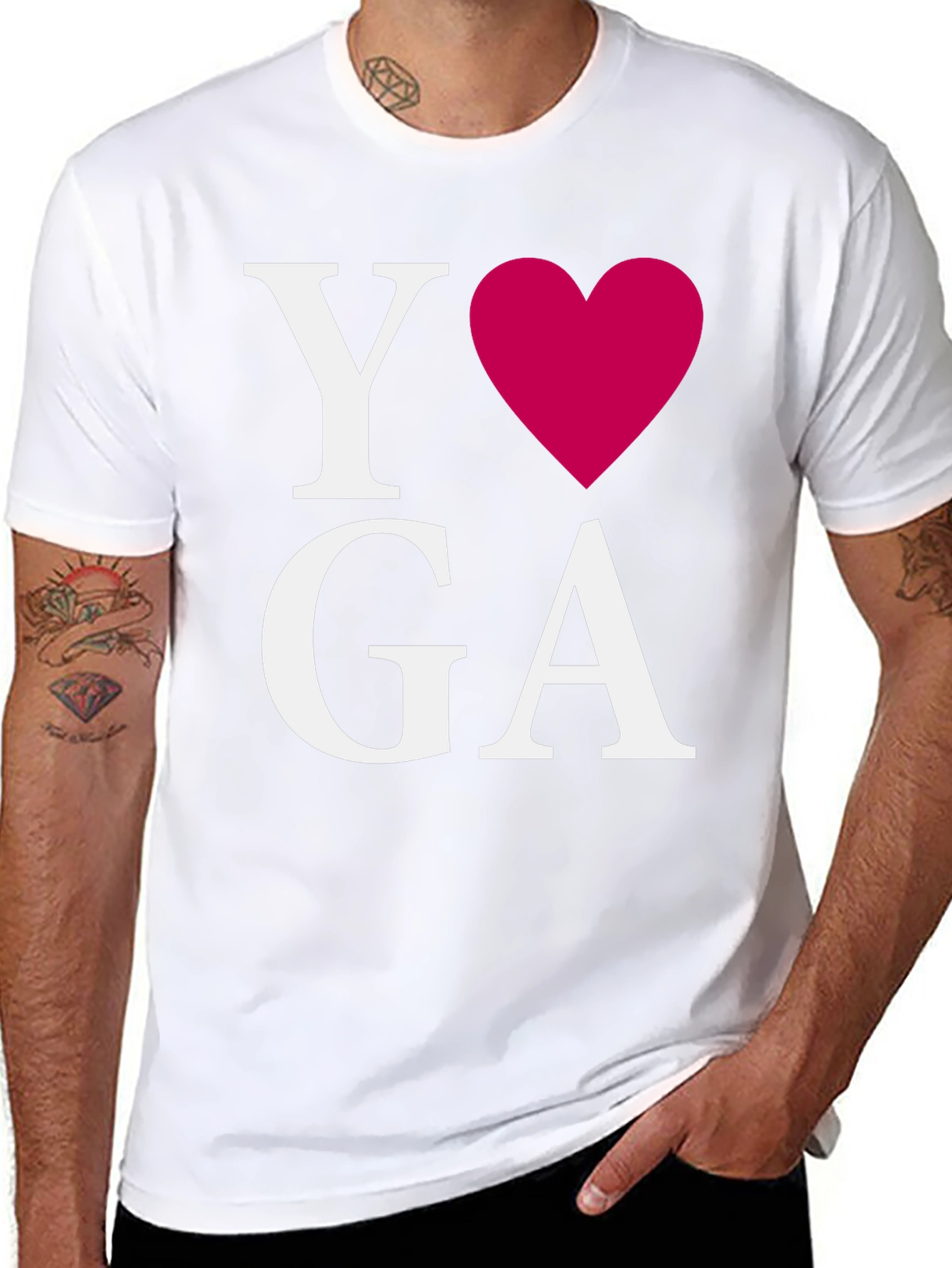 I Heart Yoga Black T-Shirt