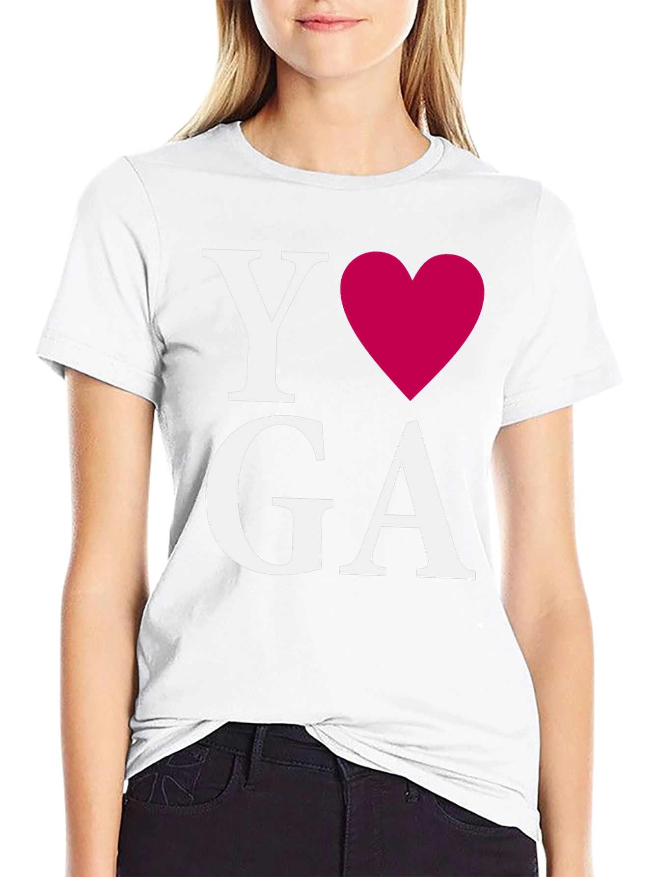 I Heart Yoga Black T-Shirt