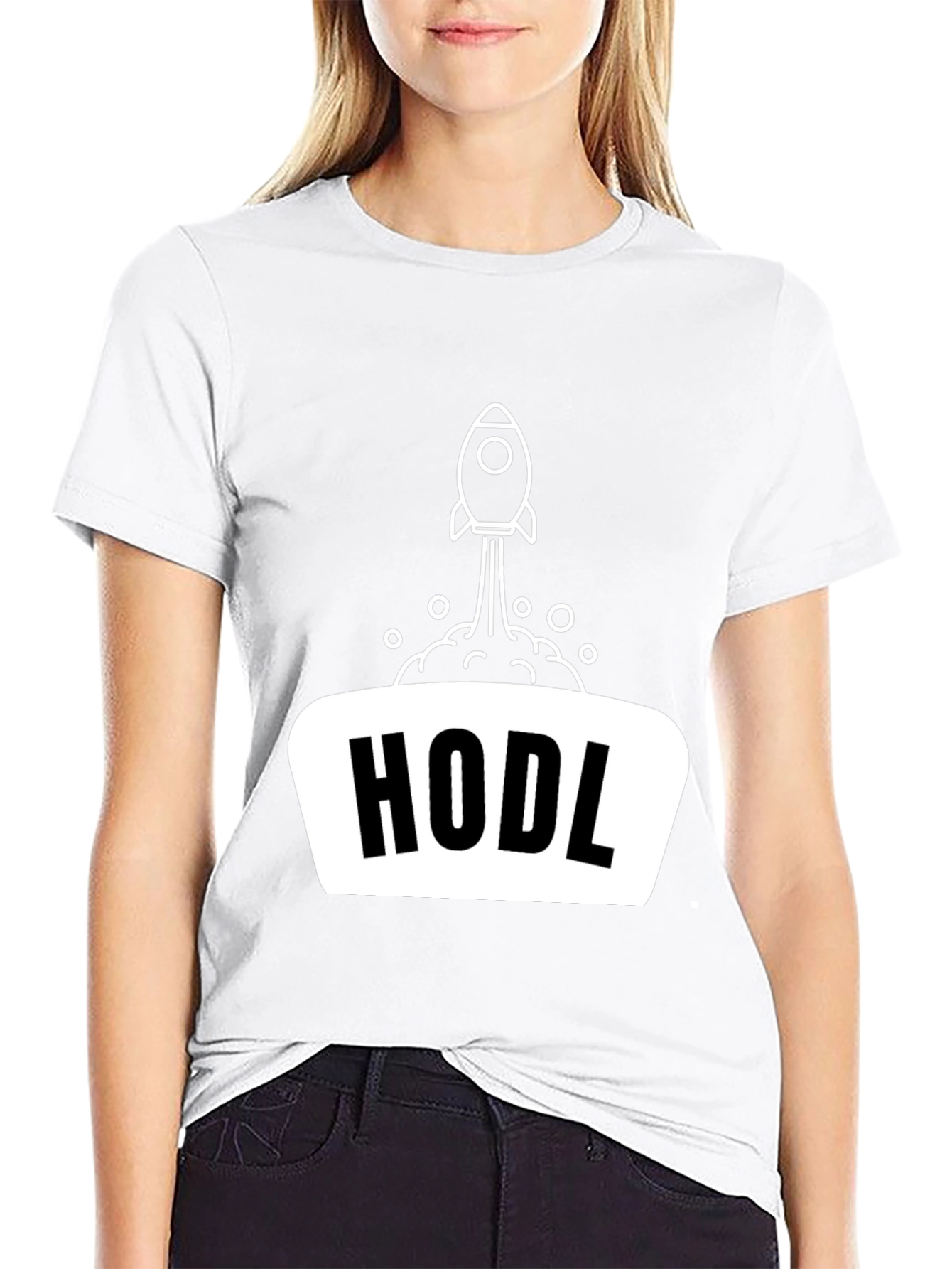 HODL Rocket Black T-Shirt - Crypto Investor Apparel