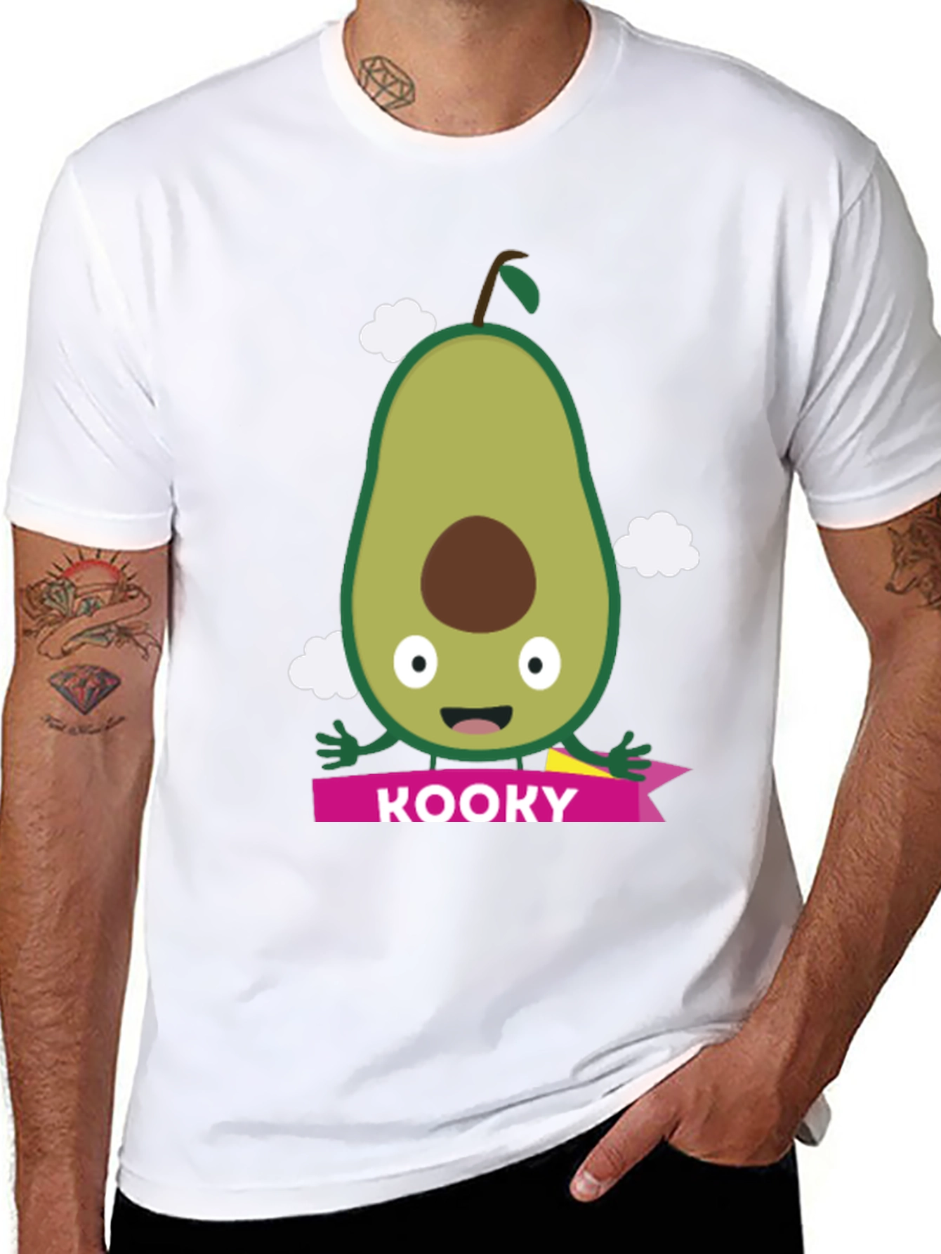 Kooky Avocado Graphic T-Shirt - Trendy Fruit Tee