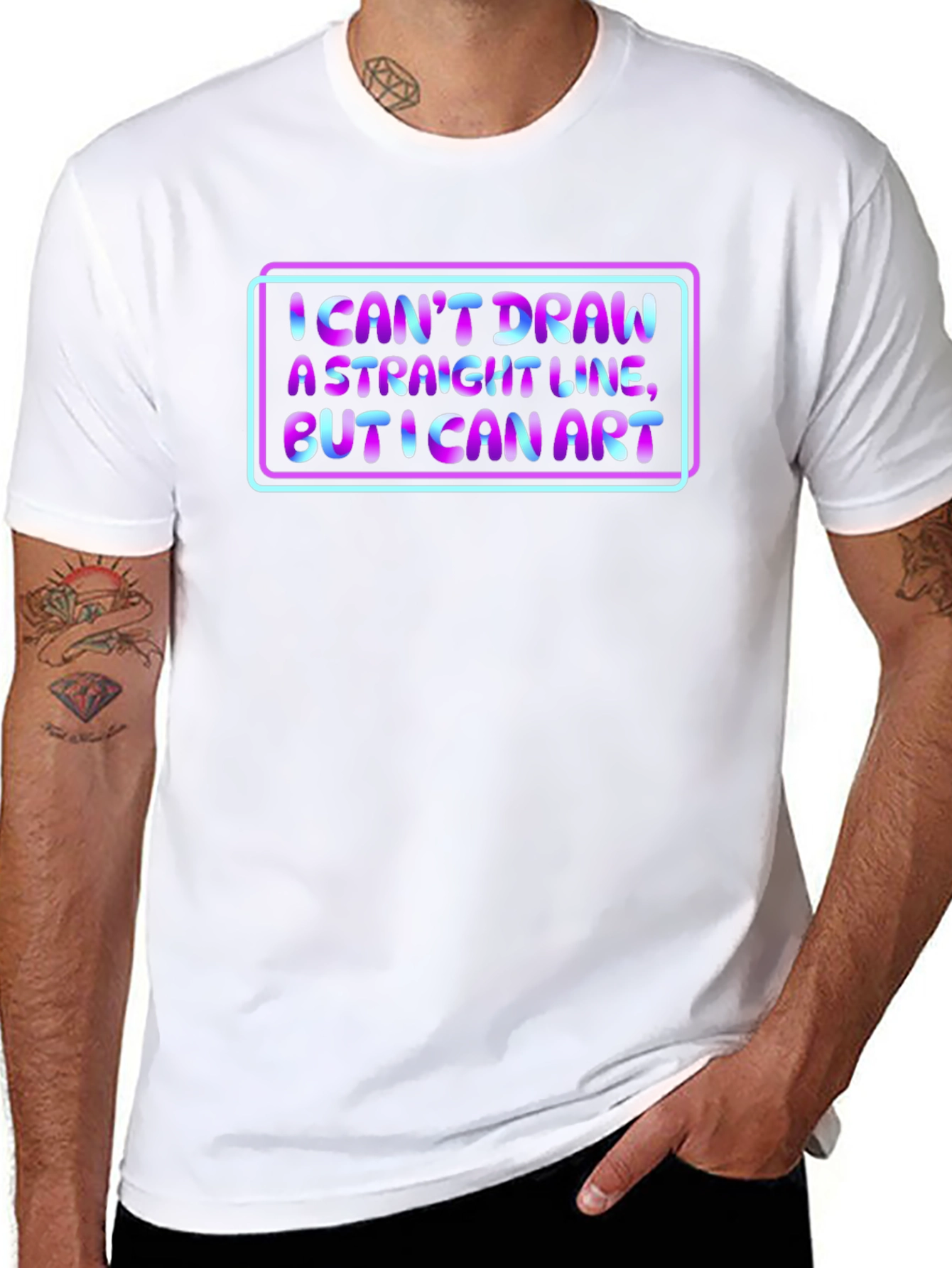 I Cant Draw a Straight Line Art T-Shirt