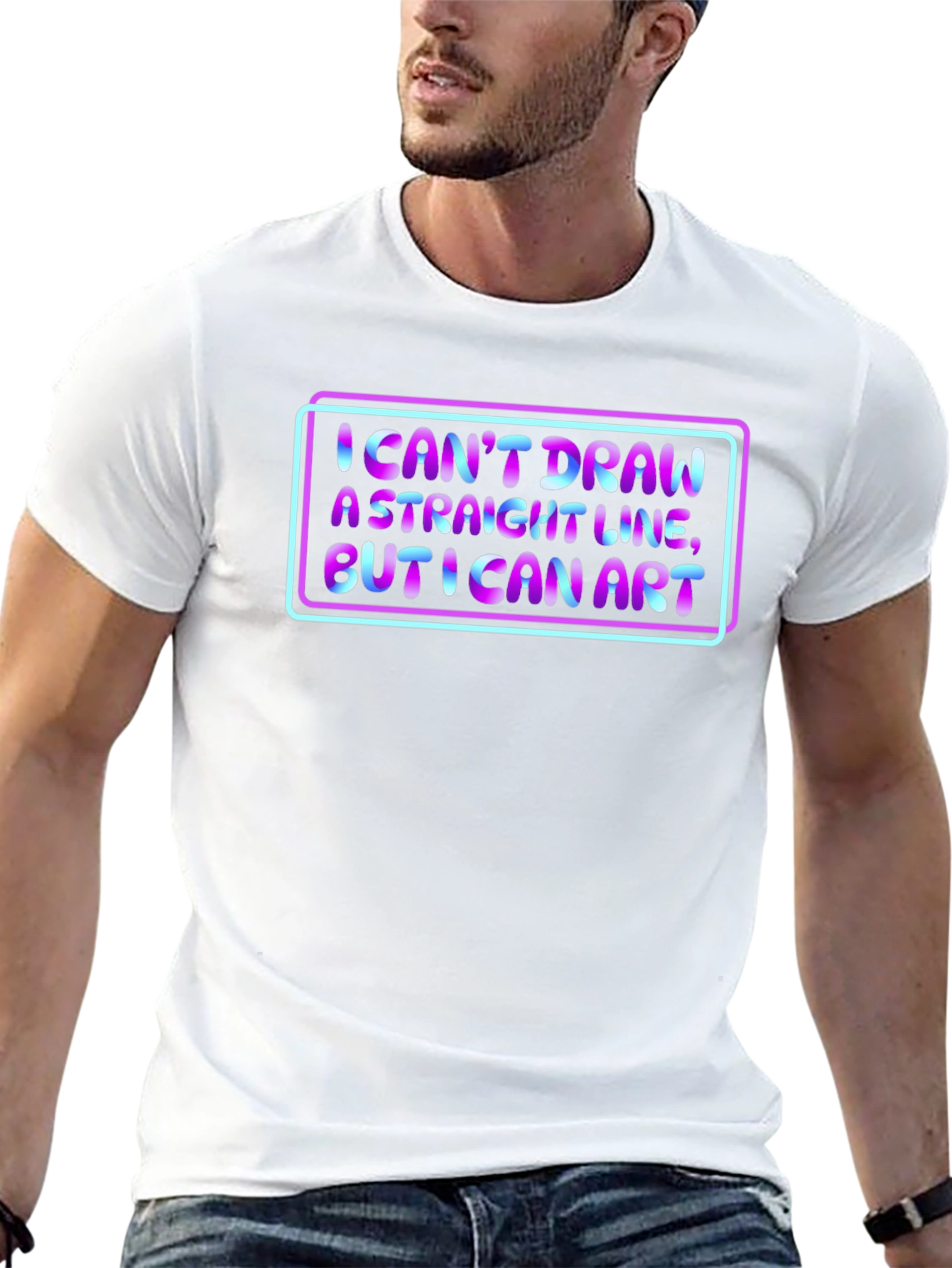 I Cant Draw a Straight Line Art T-Shirt