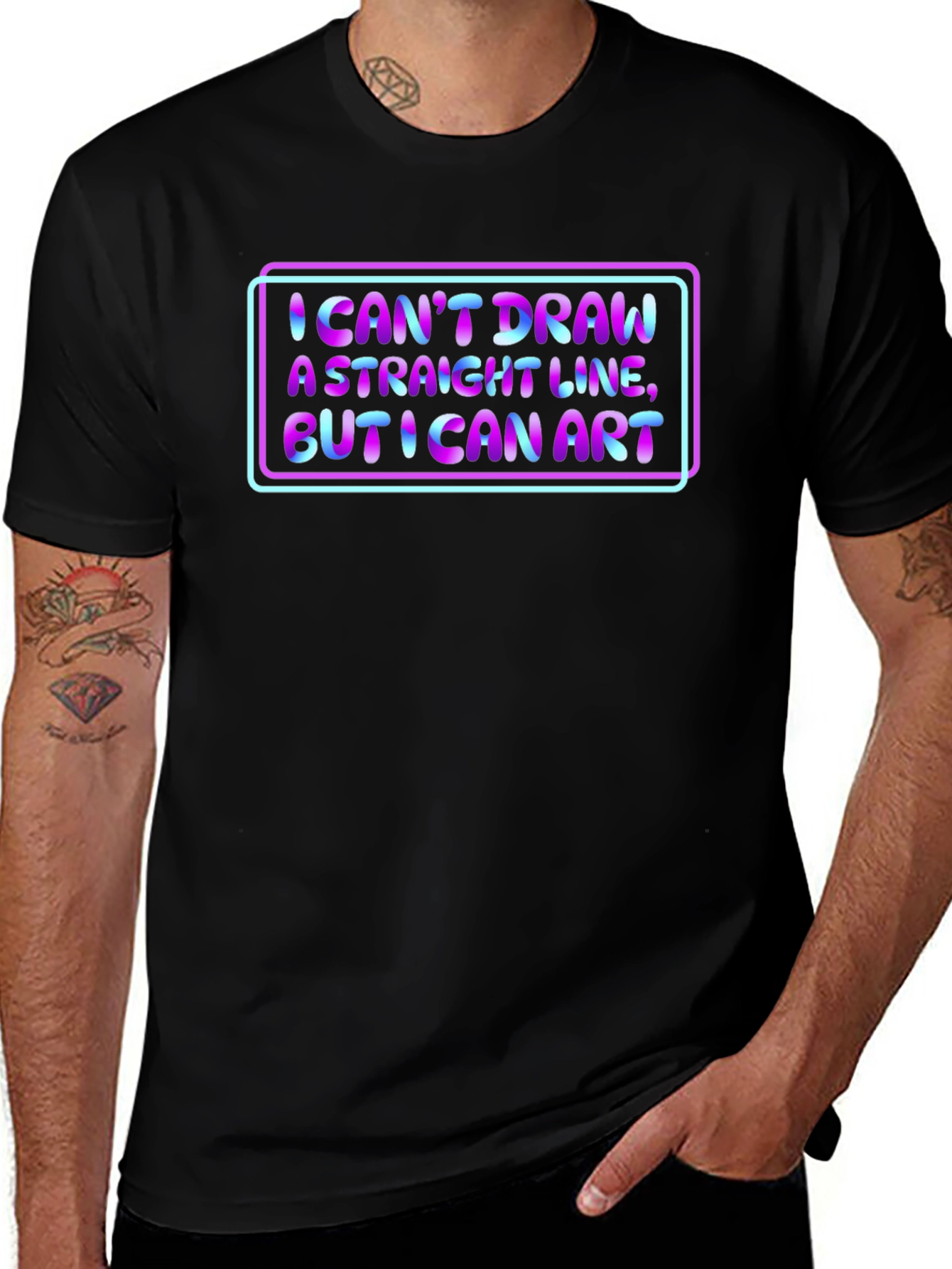 I Cant Draw a Straight Line Art T-Shirt