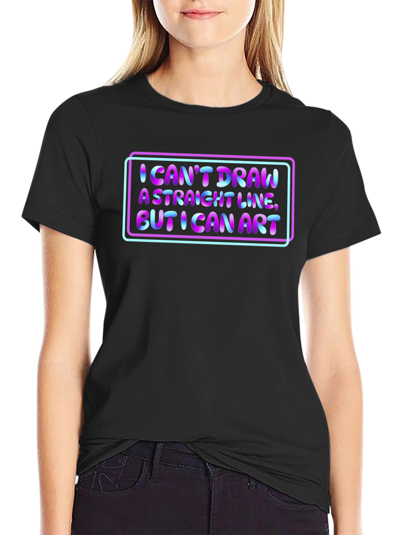 I Cant Draw a Straight Line Art T-Shirt