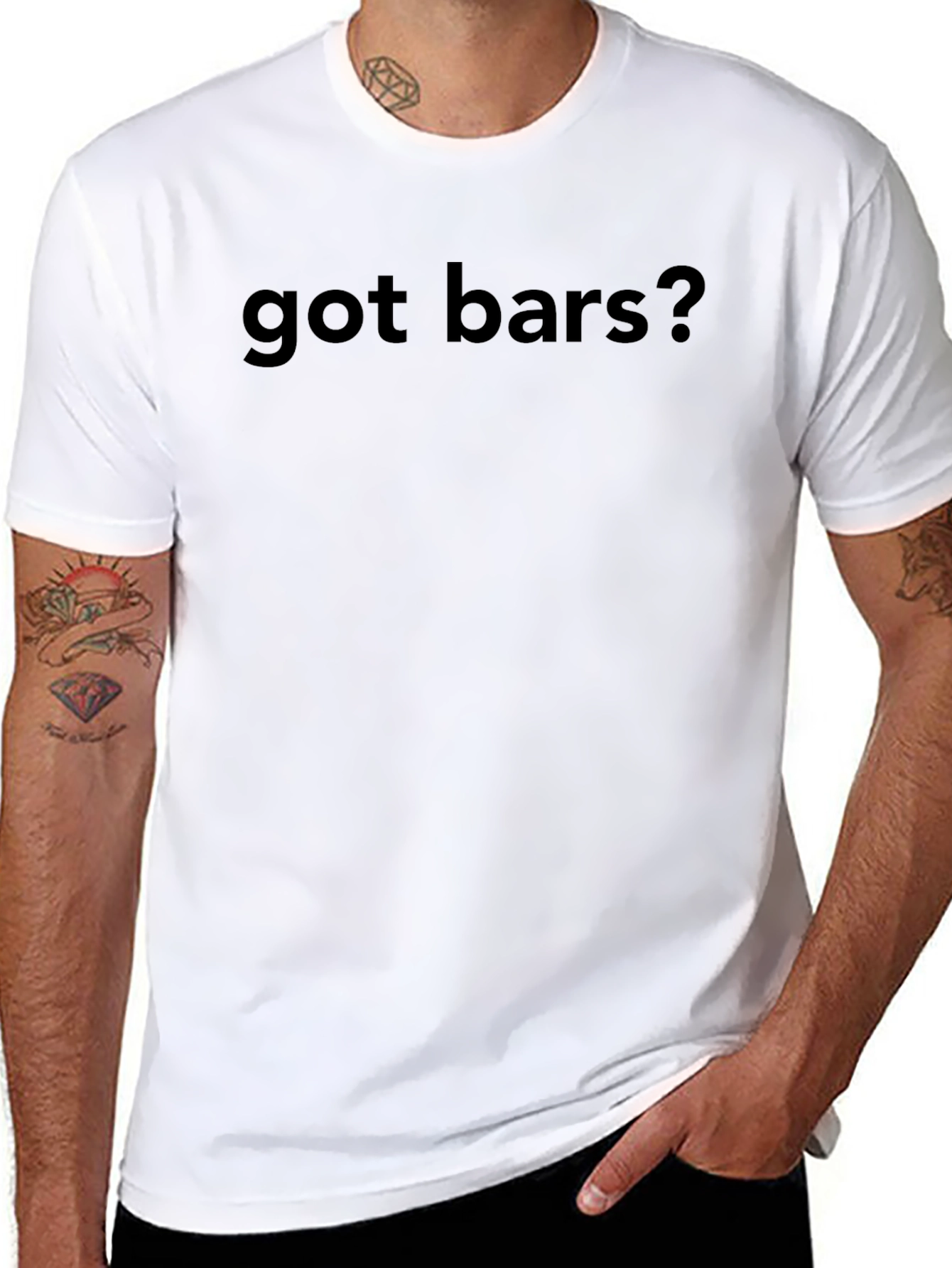 Got Bars? Graphic Tee - Black Crew Neck T-Shirt