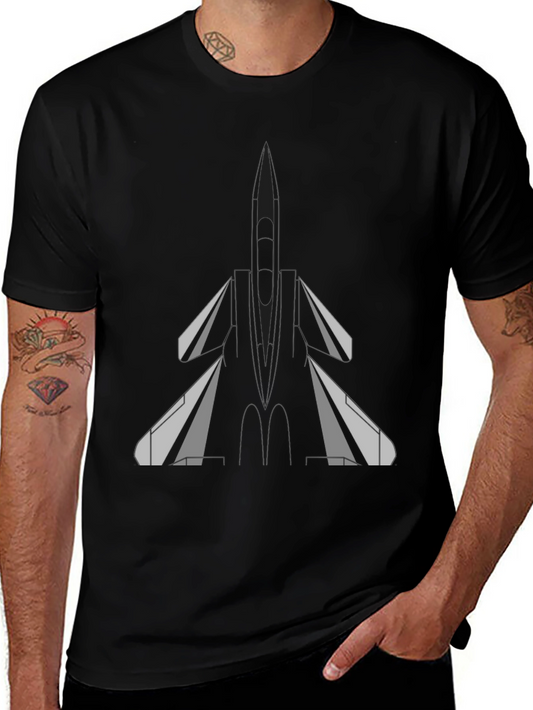 Fighter Jet Graphic Tee - Black T-Shirt