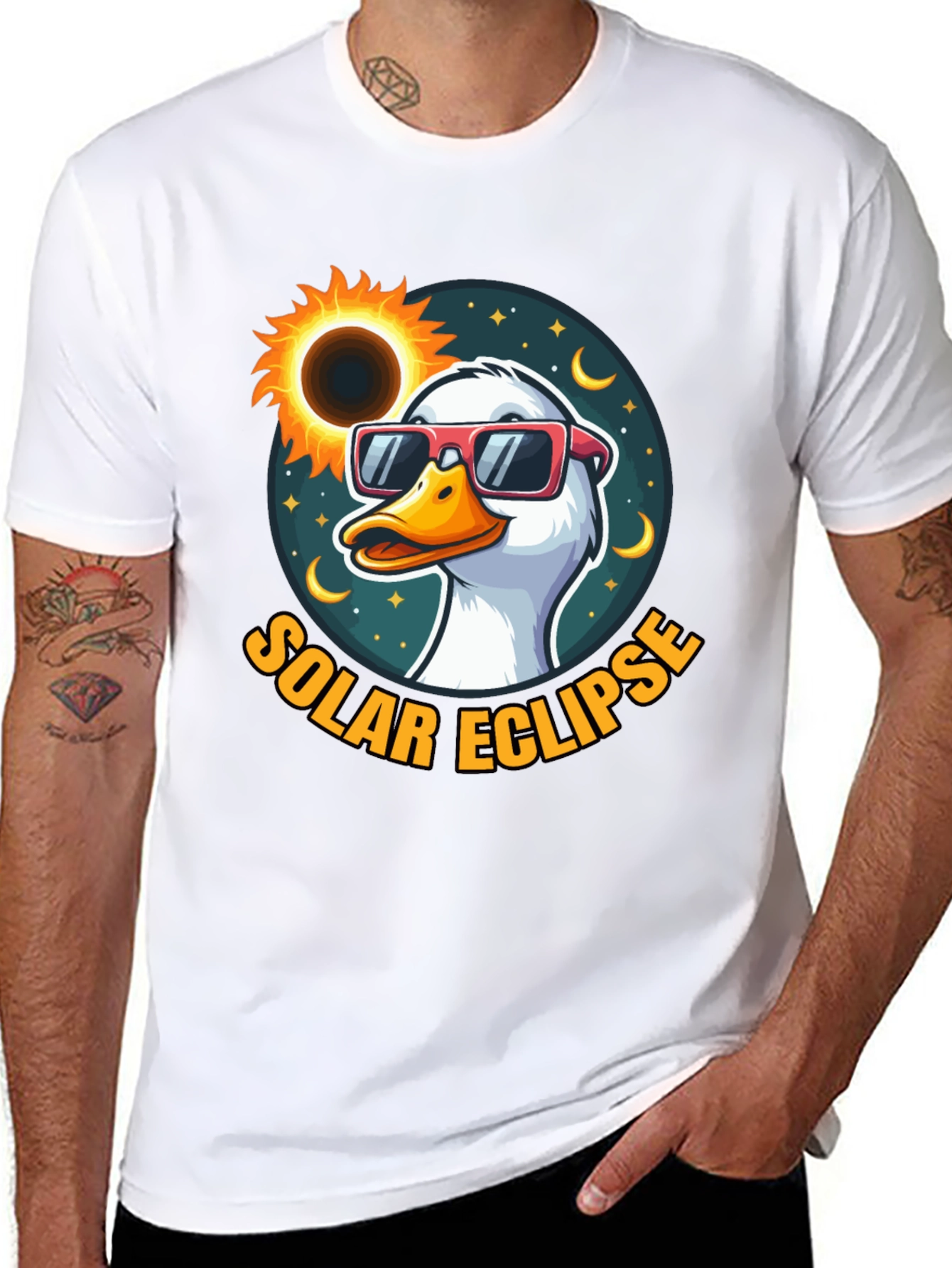 Solar Eclipse Duck T-Shirt