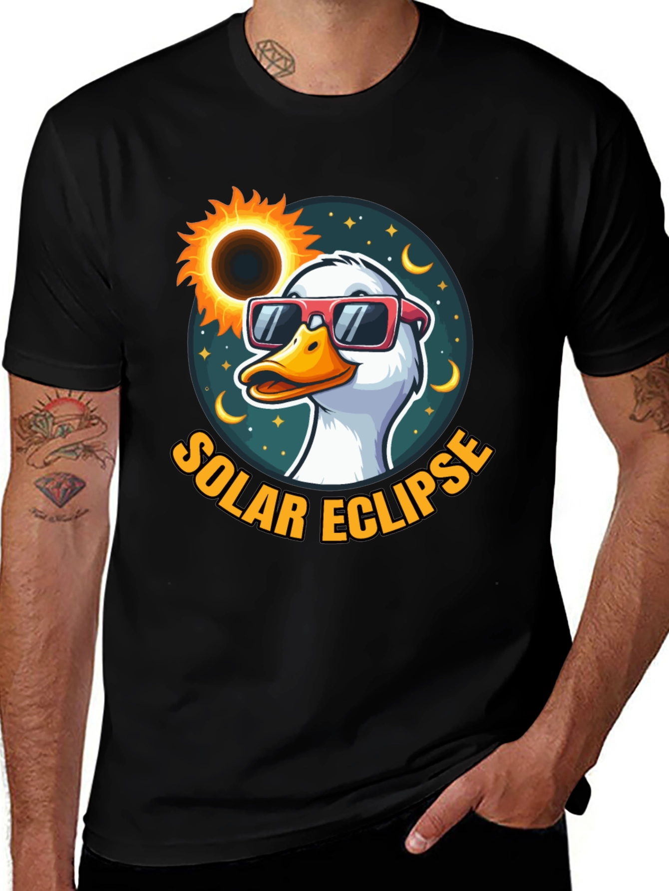 Solar Eclipse Duck T-Shirt
