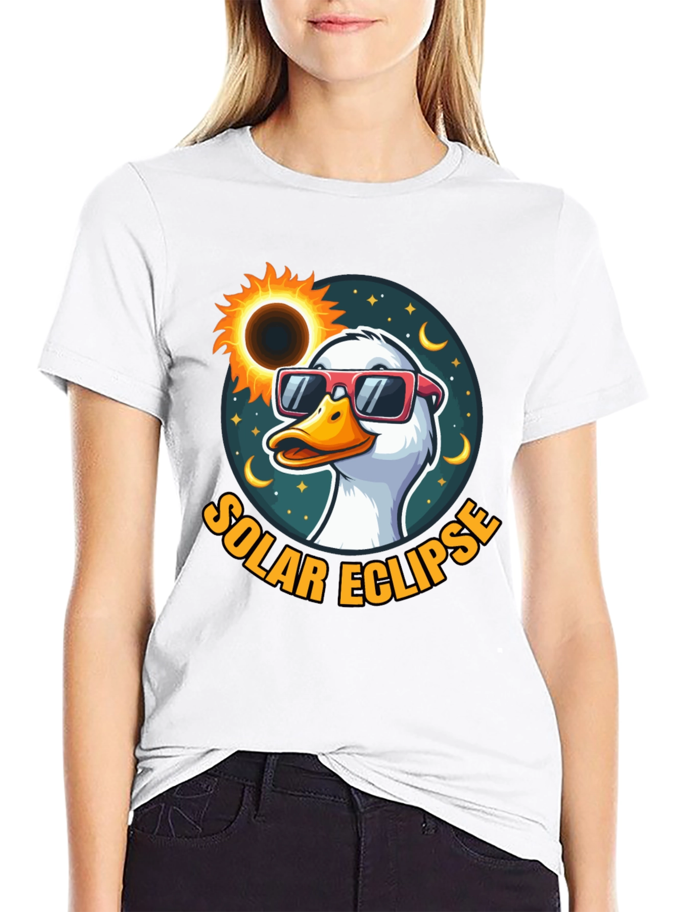 Solar Eclipse Duck T-Shirt