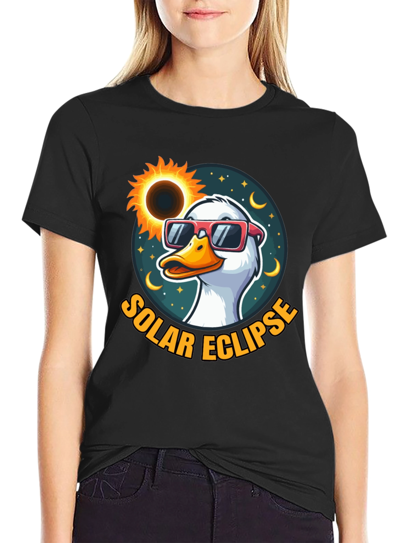 Solar Eclipse Duck T-Shirt
