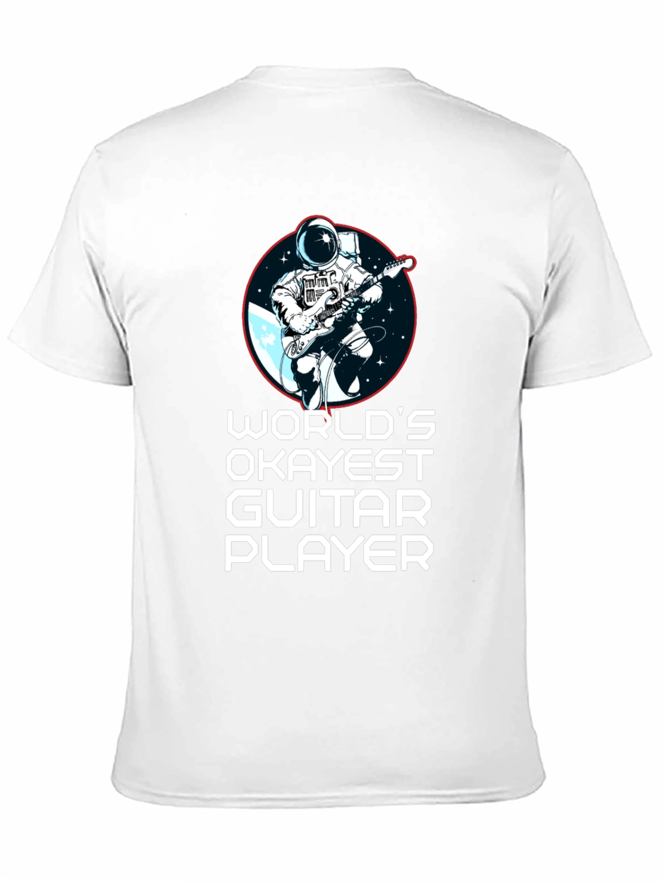 Worlds Okayest Guitar Player Black T-Shirt