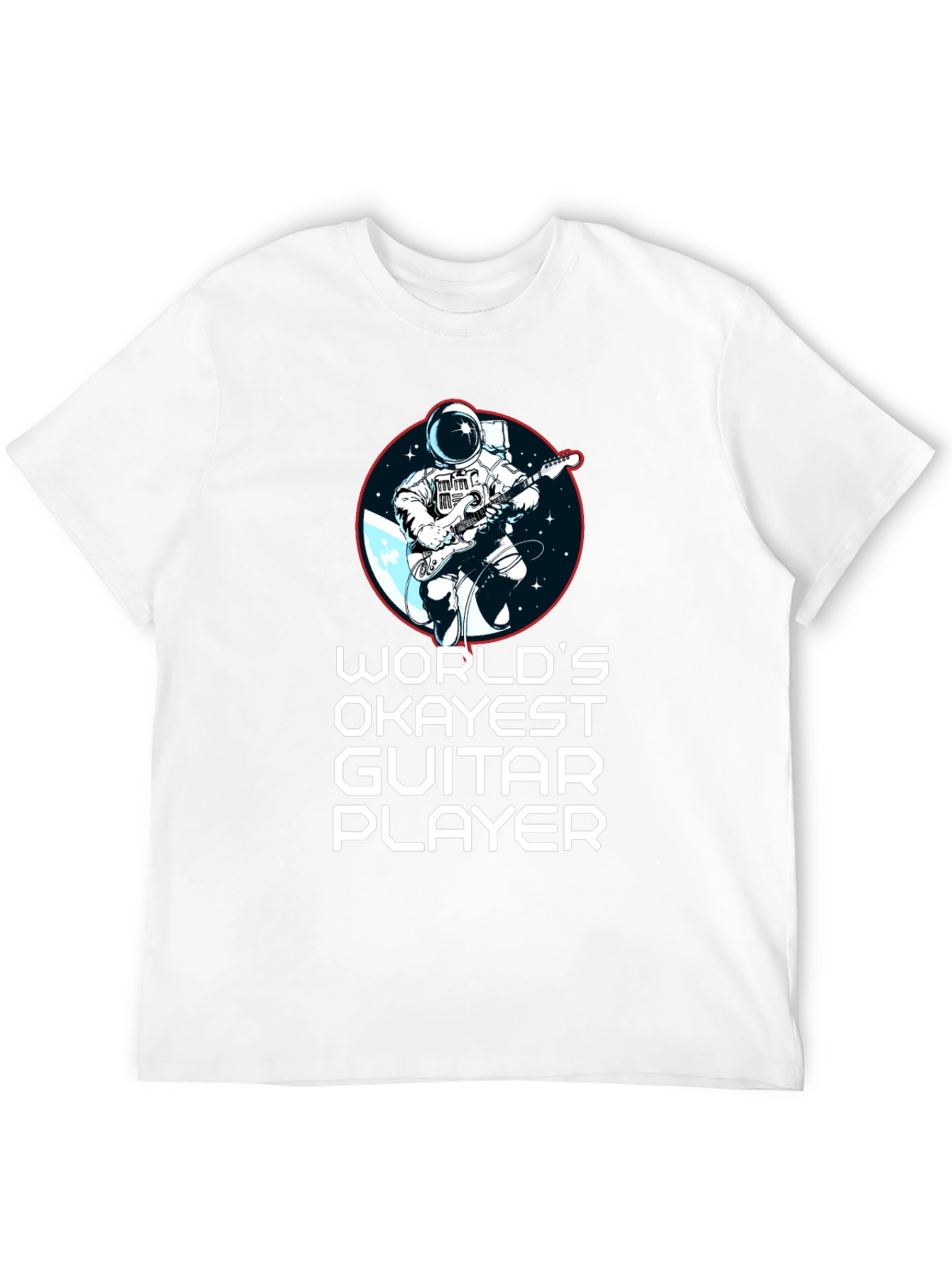 Worlds Okayest Guitar Player Black T-Shirt