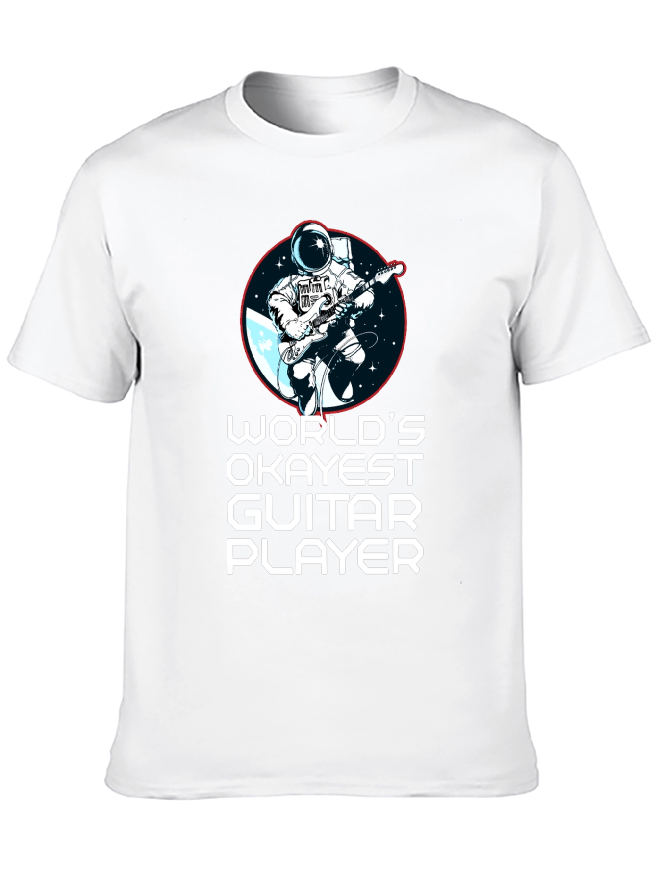 Worlds Okayest Guitar Player Black T-Shirt