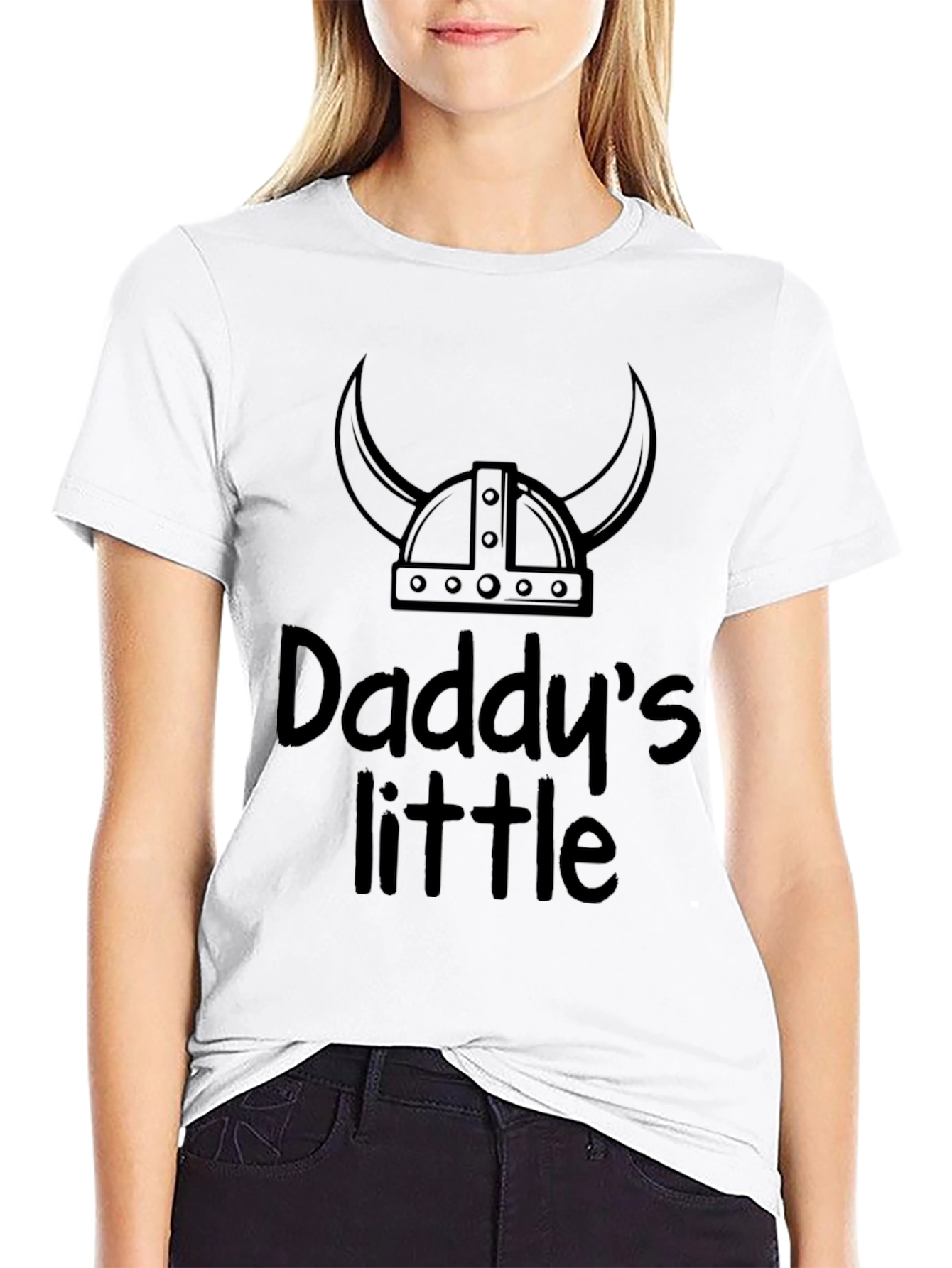Daddys Little Viking Black T-Shirt