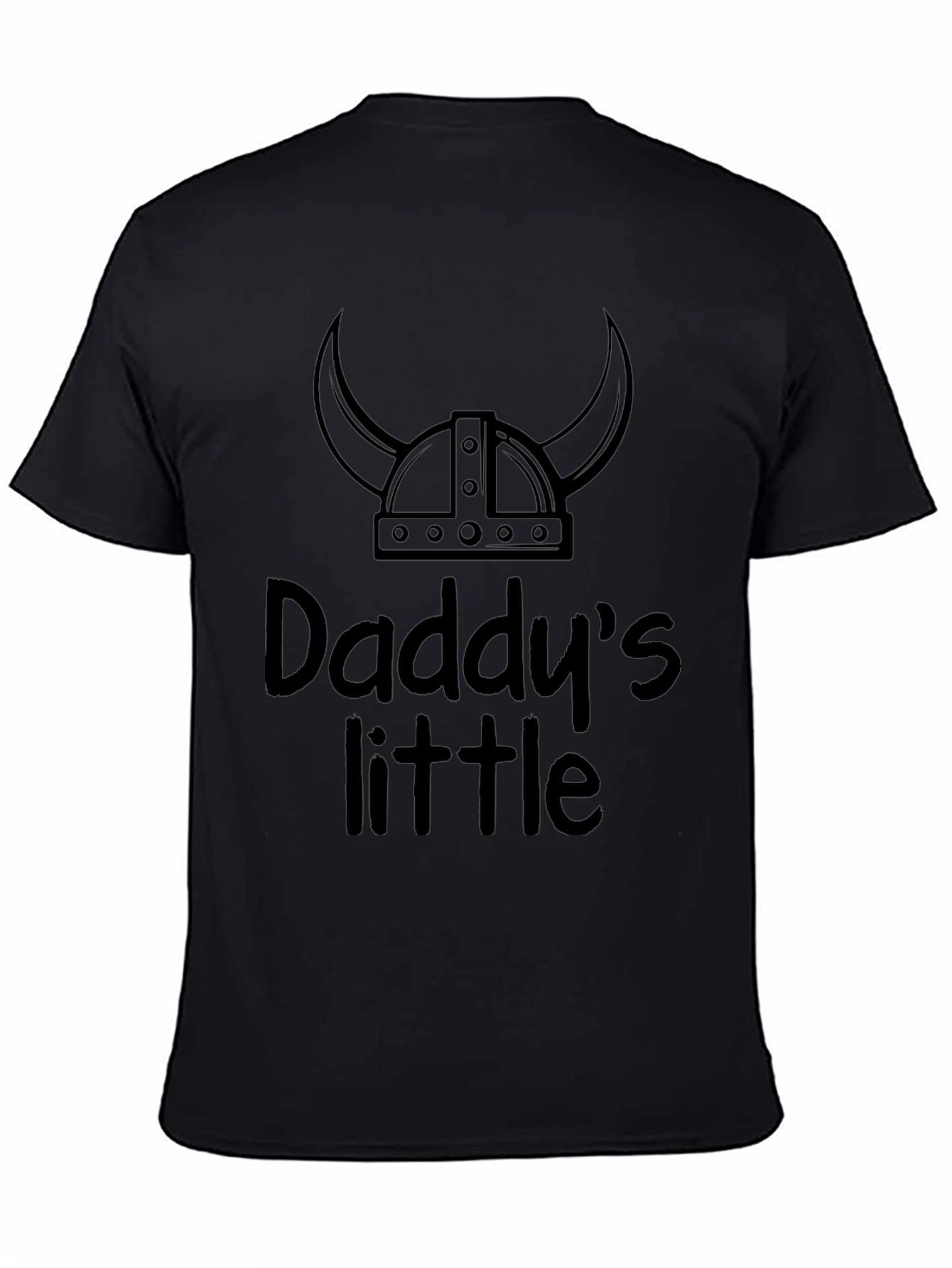 Daddys Little Viking Black T-Shirt