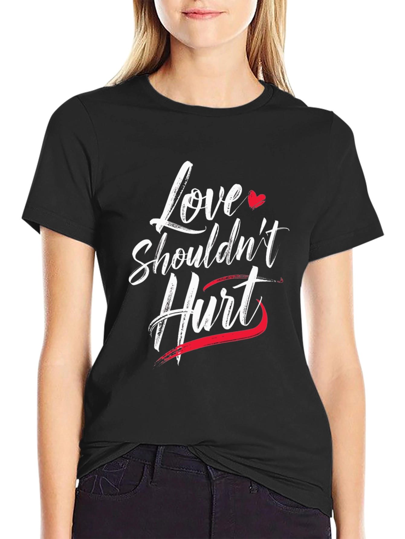 Love Shouldnt Hurt Graphic T-Shirt