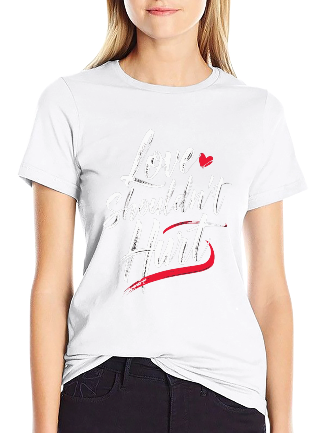 Love Shouldnt Hurt Graphic T-Shirt