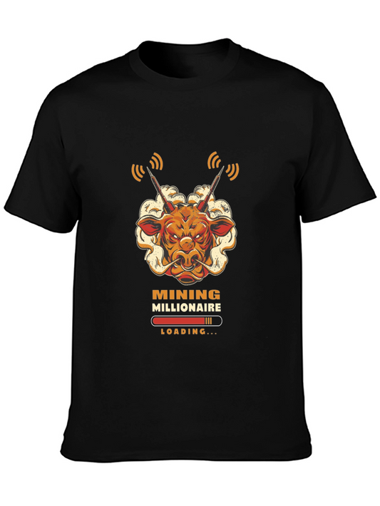 Mining Millionaire Bull T-Shirt - Crypto Trader Tee