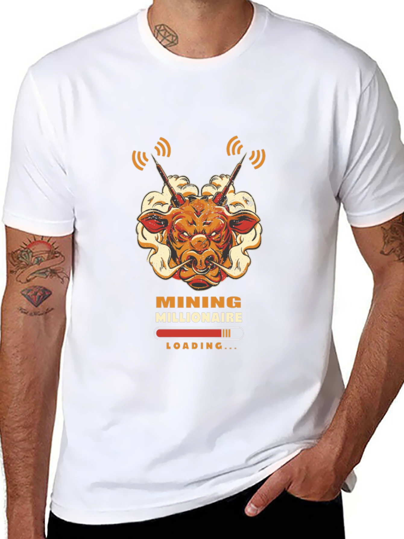 Mining Millionaire Bull T-Shirt - Crypto Trader Tee