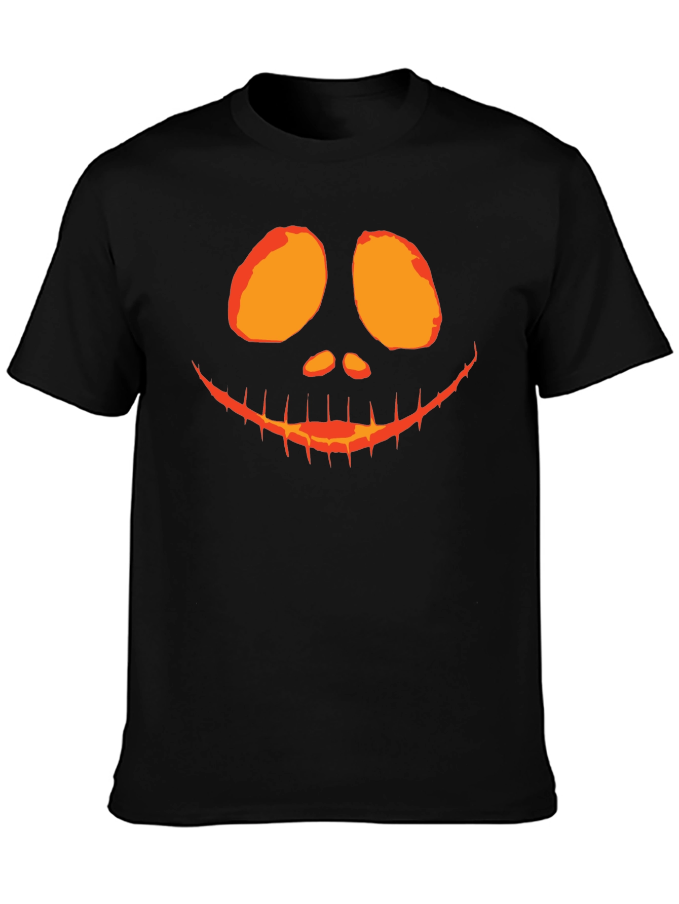 Spooky Pumpkin Face Graphic Tee - Halloween Shirt