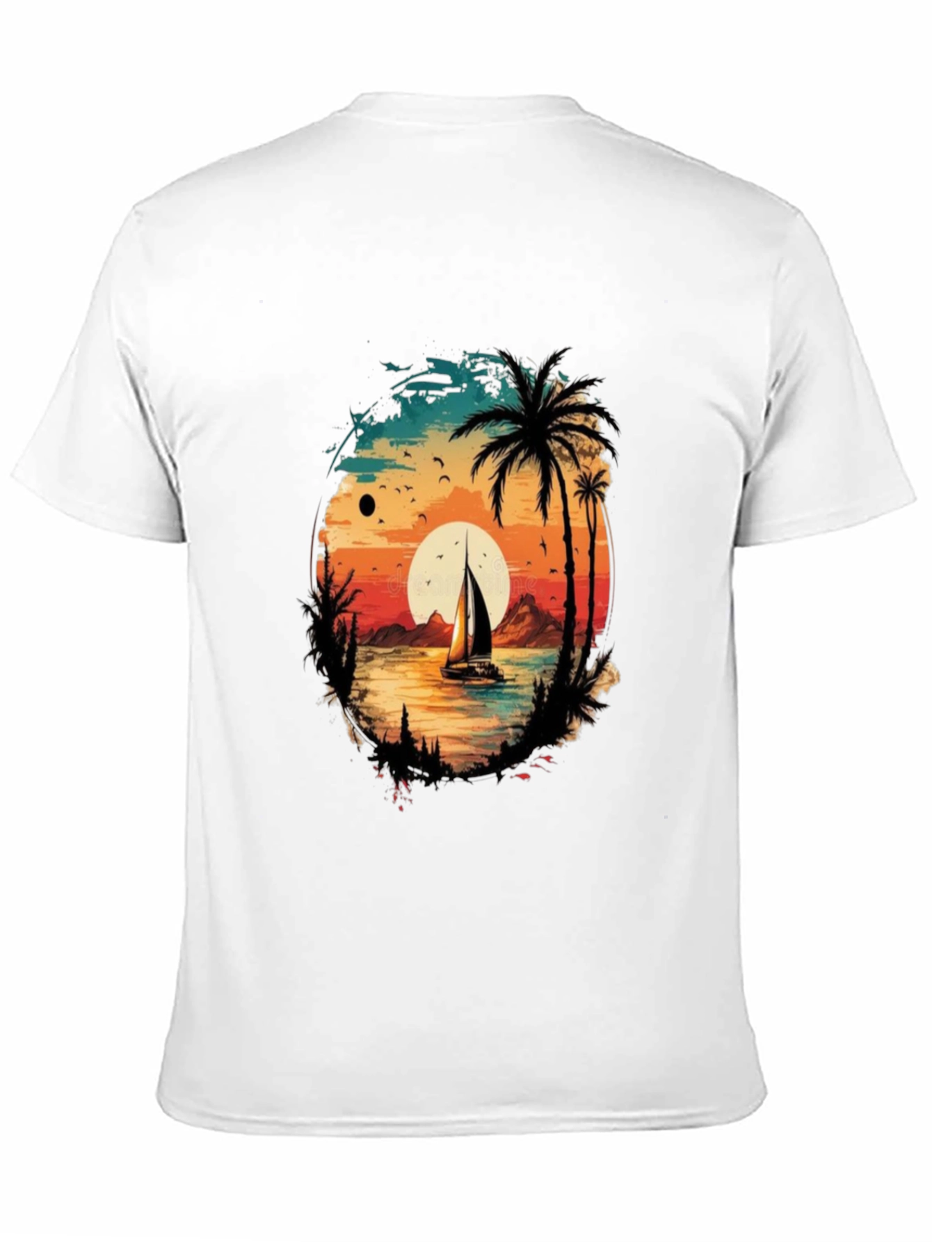 Sunset Sailboat Graphic Tee