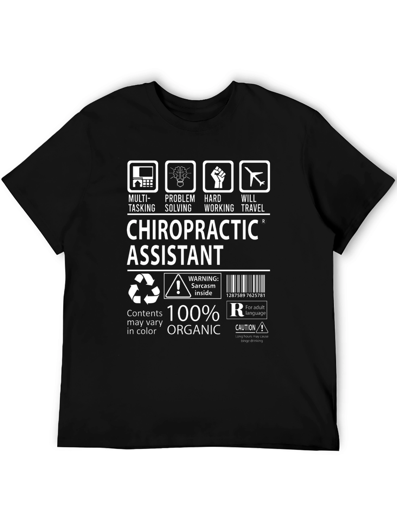 Chiropractic Assistant T-Shirt - 100% Organic