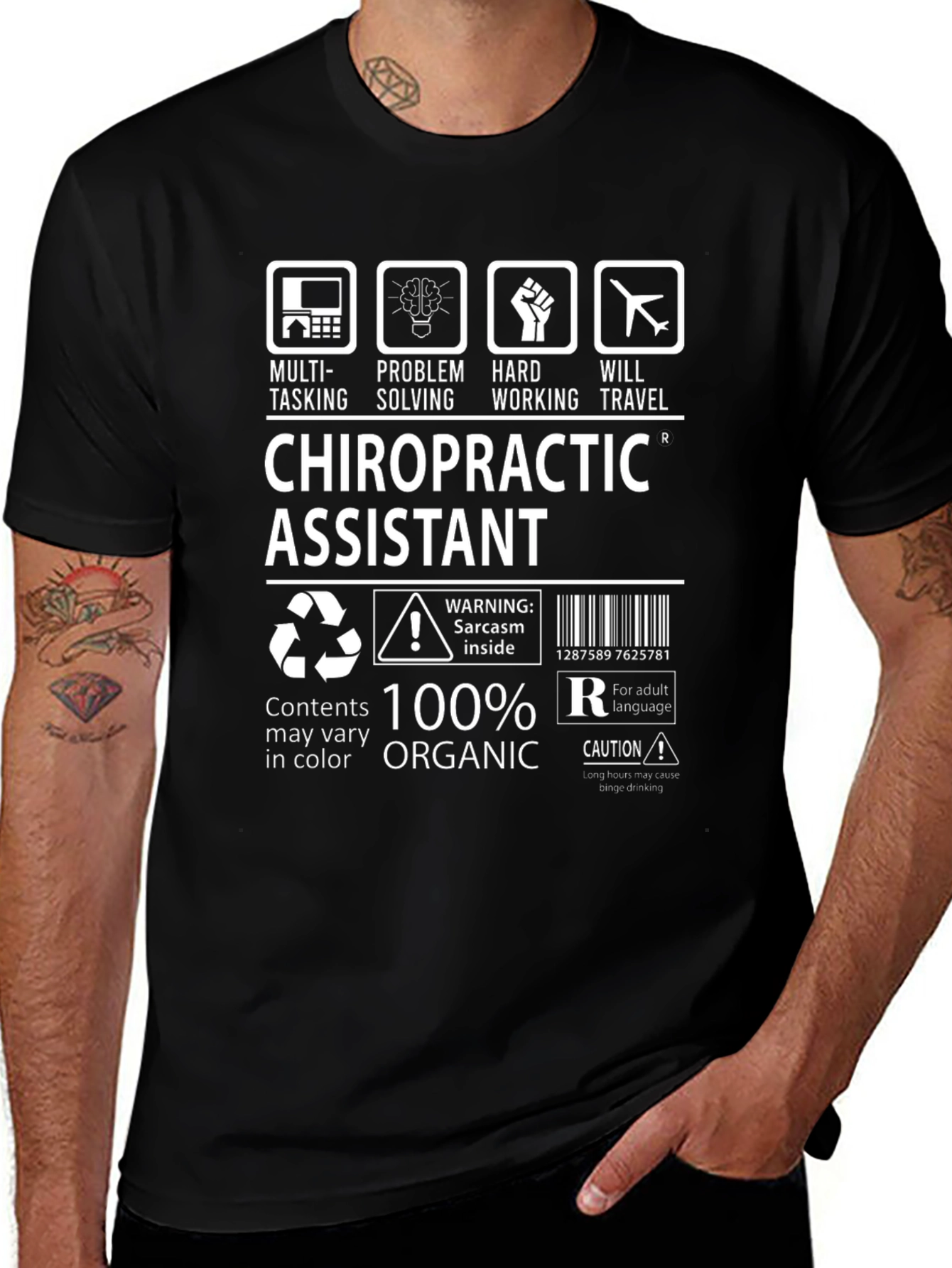 Chiropractic Assistant T-Shirt - 100% Organic