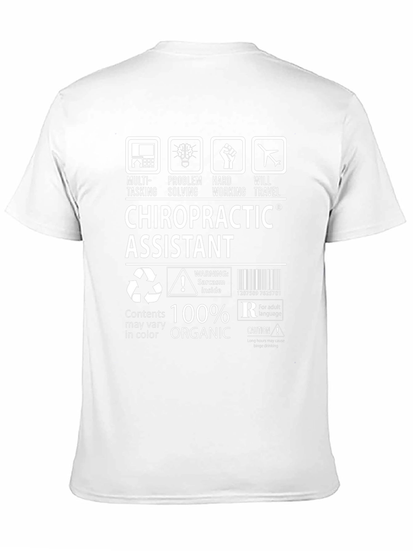 Chiropractic Assistant T-Shirt - 100% Organic