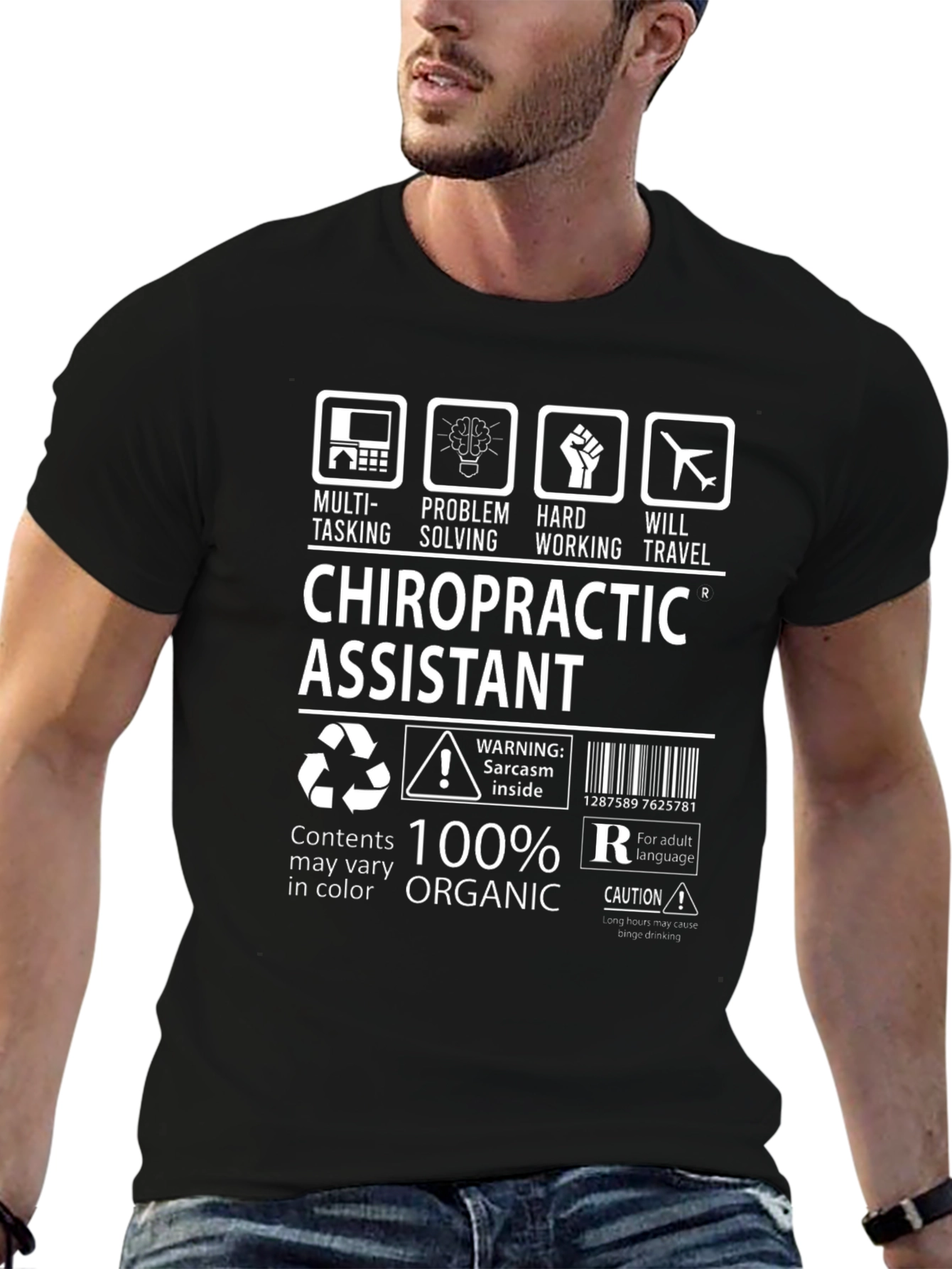 Chiropractic Assistant T-Shirt - 100% Organic