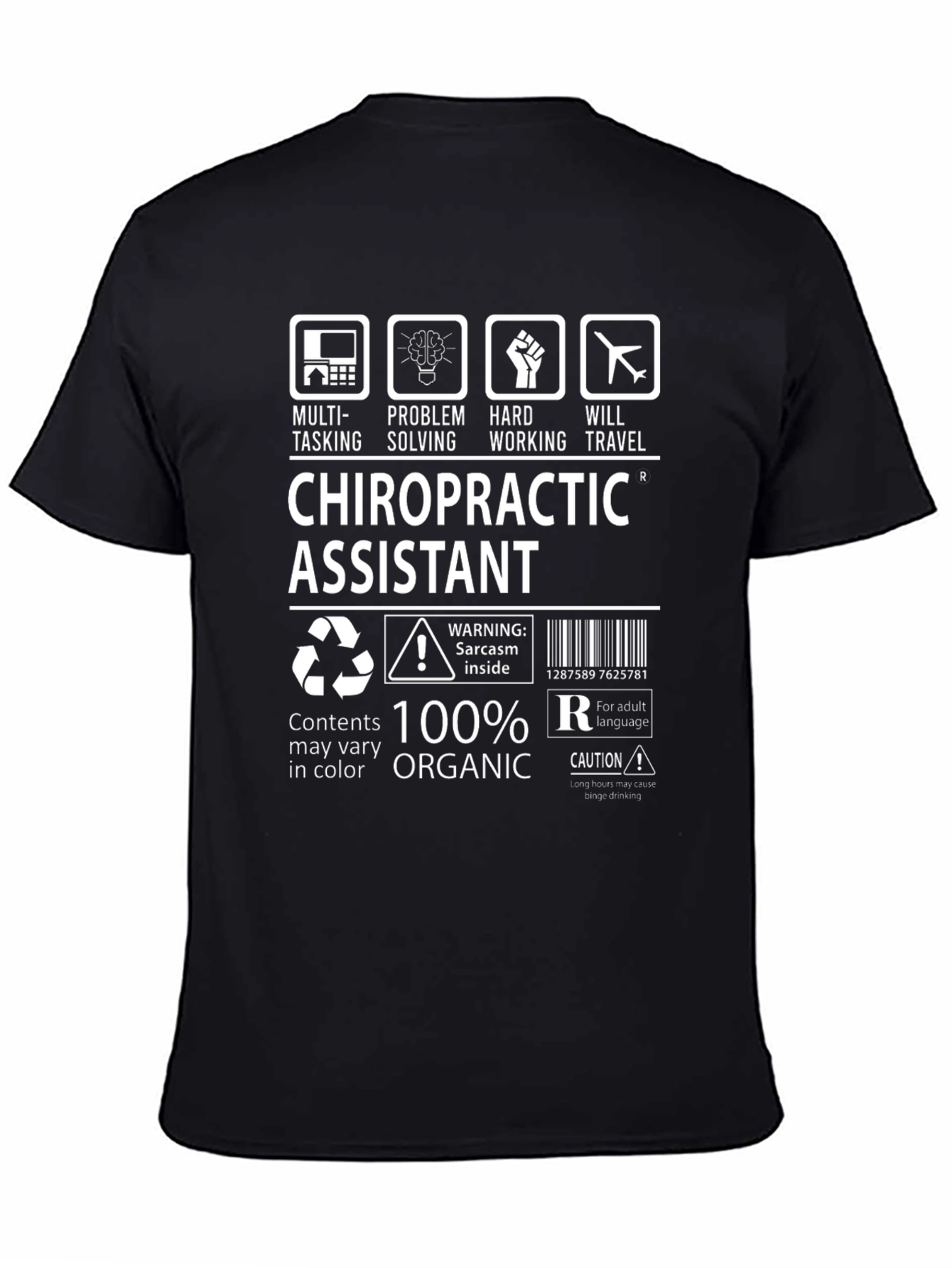 Chiropractic Assistant T-Shirt - 100% Organic