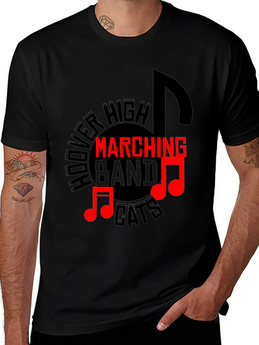 Hoover High Marching Band Cats Black T-Shirt