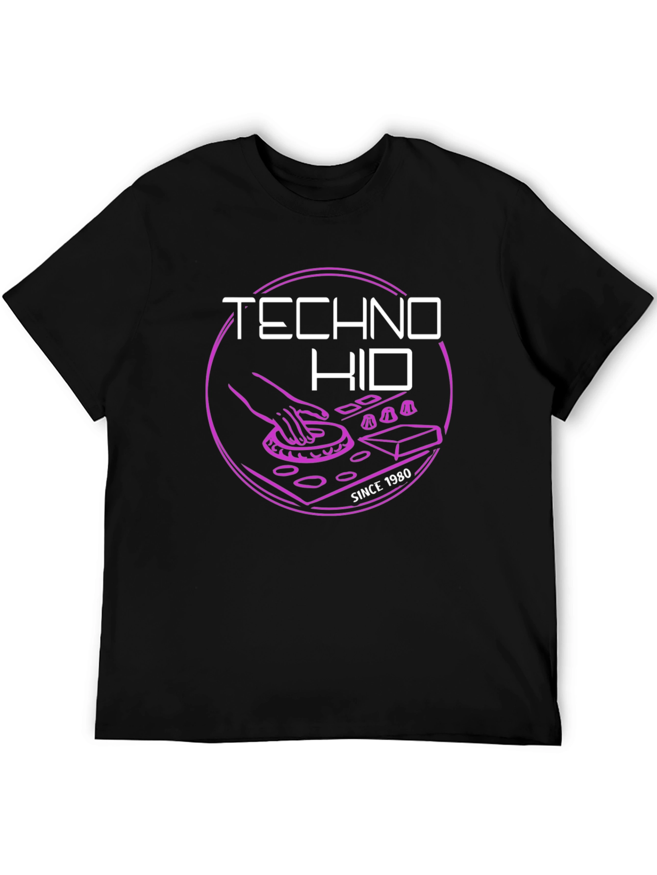 Techno Kid DJ Since 1980 T-Shirt - Black