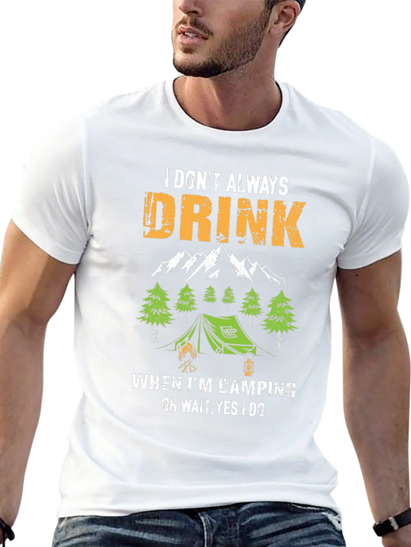 Funny Camping & Drinking T-Shirt