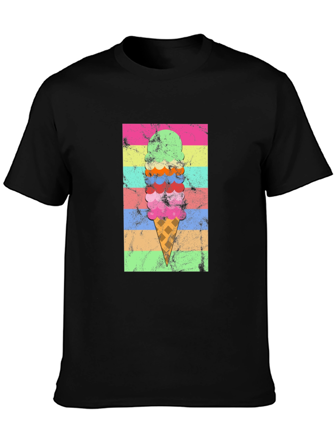 Retro Ice Cream Cone Graphic T-Shirt