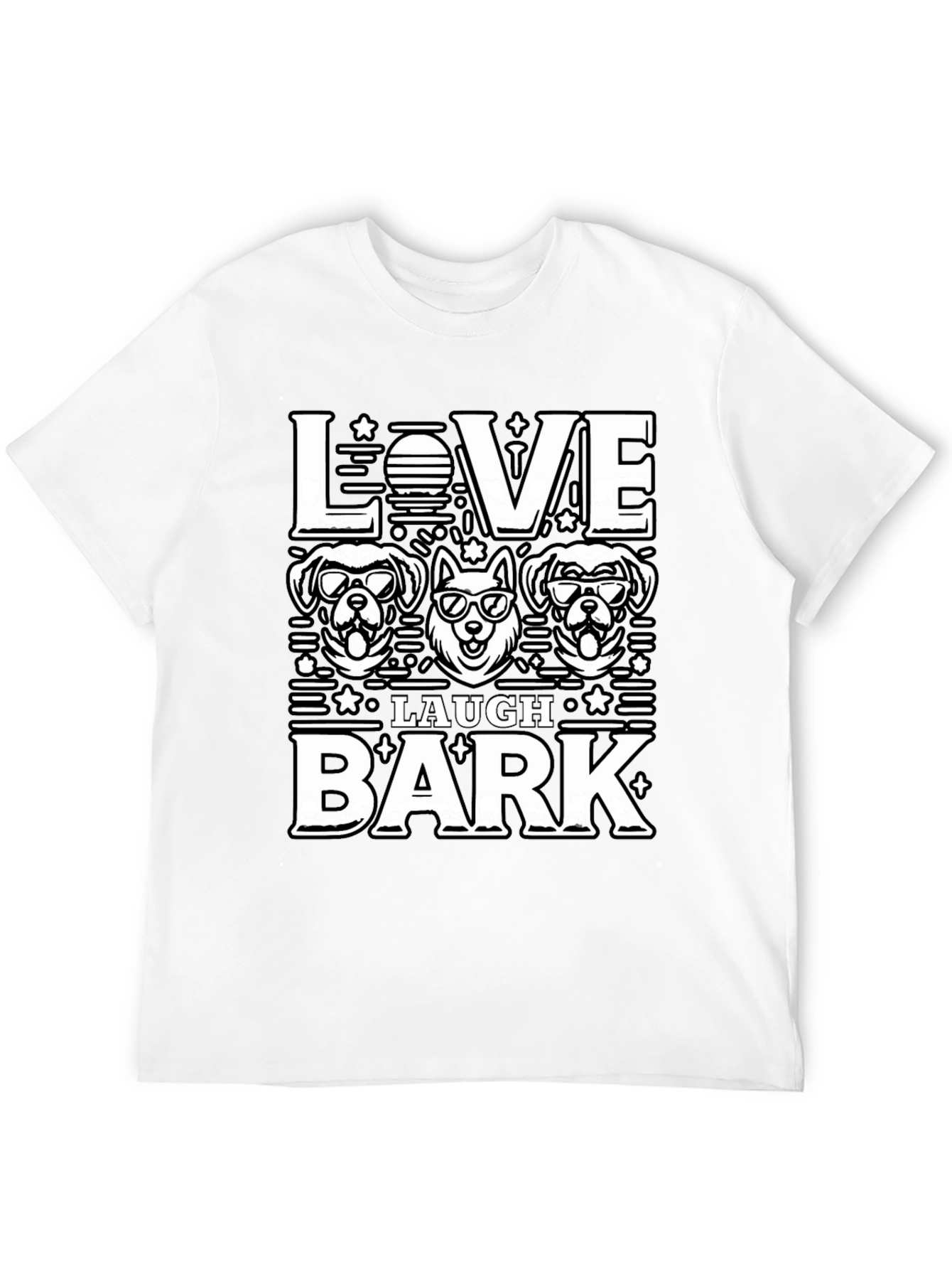 Love Laugh Bark Dog T-Shirt