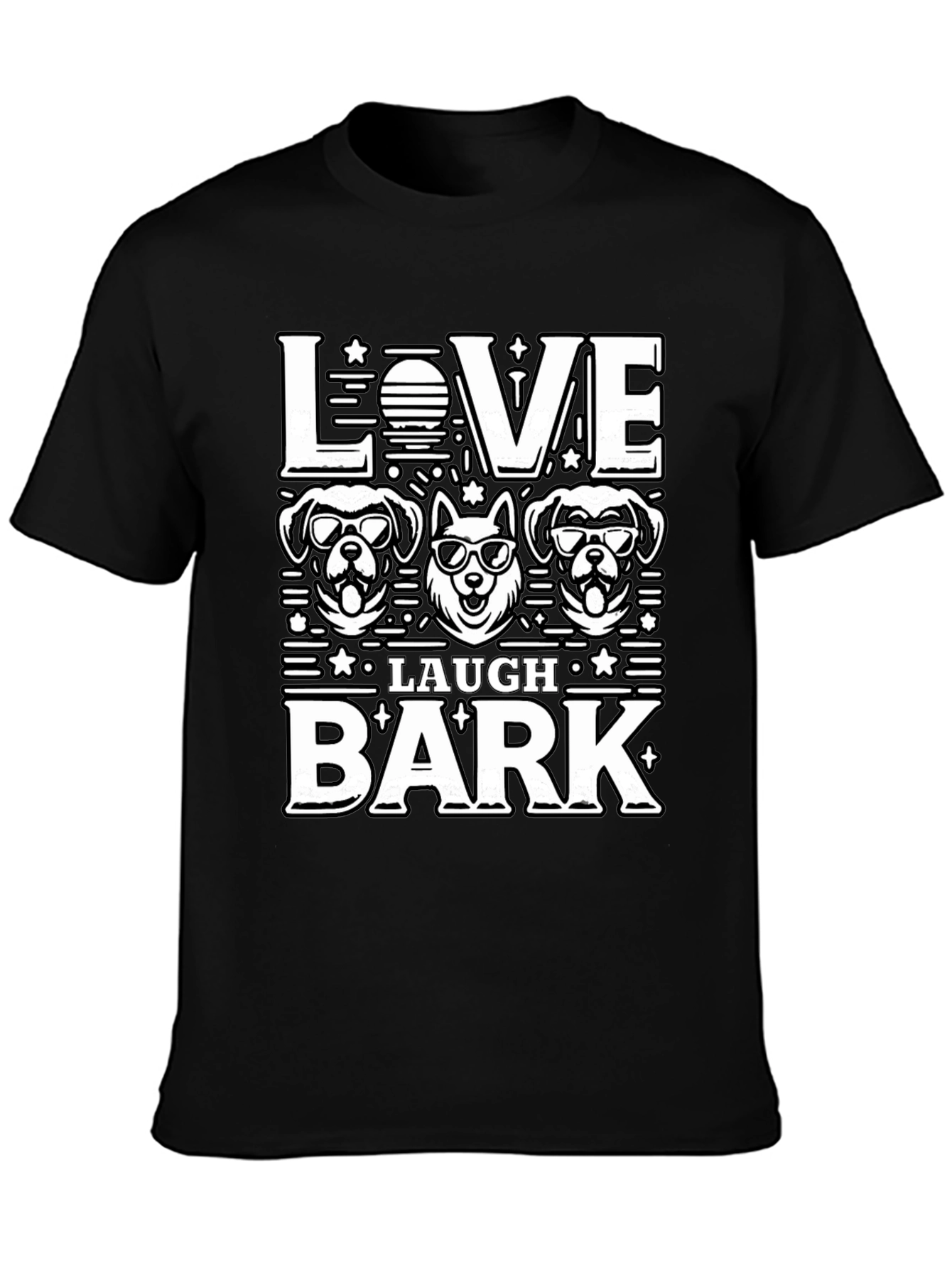 Love Laugh Bark Dog T-Shirt