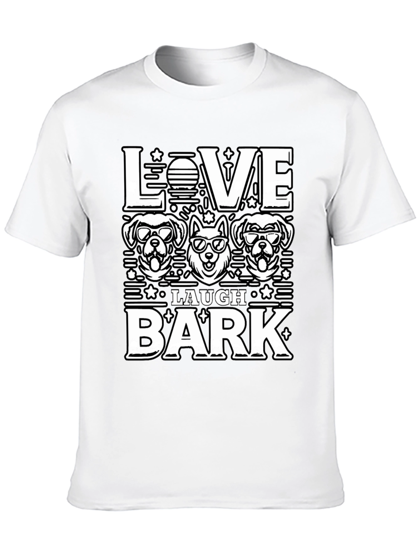 Love Laugh Bark Dog T-Shirt