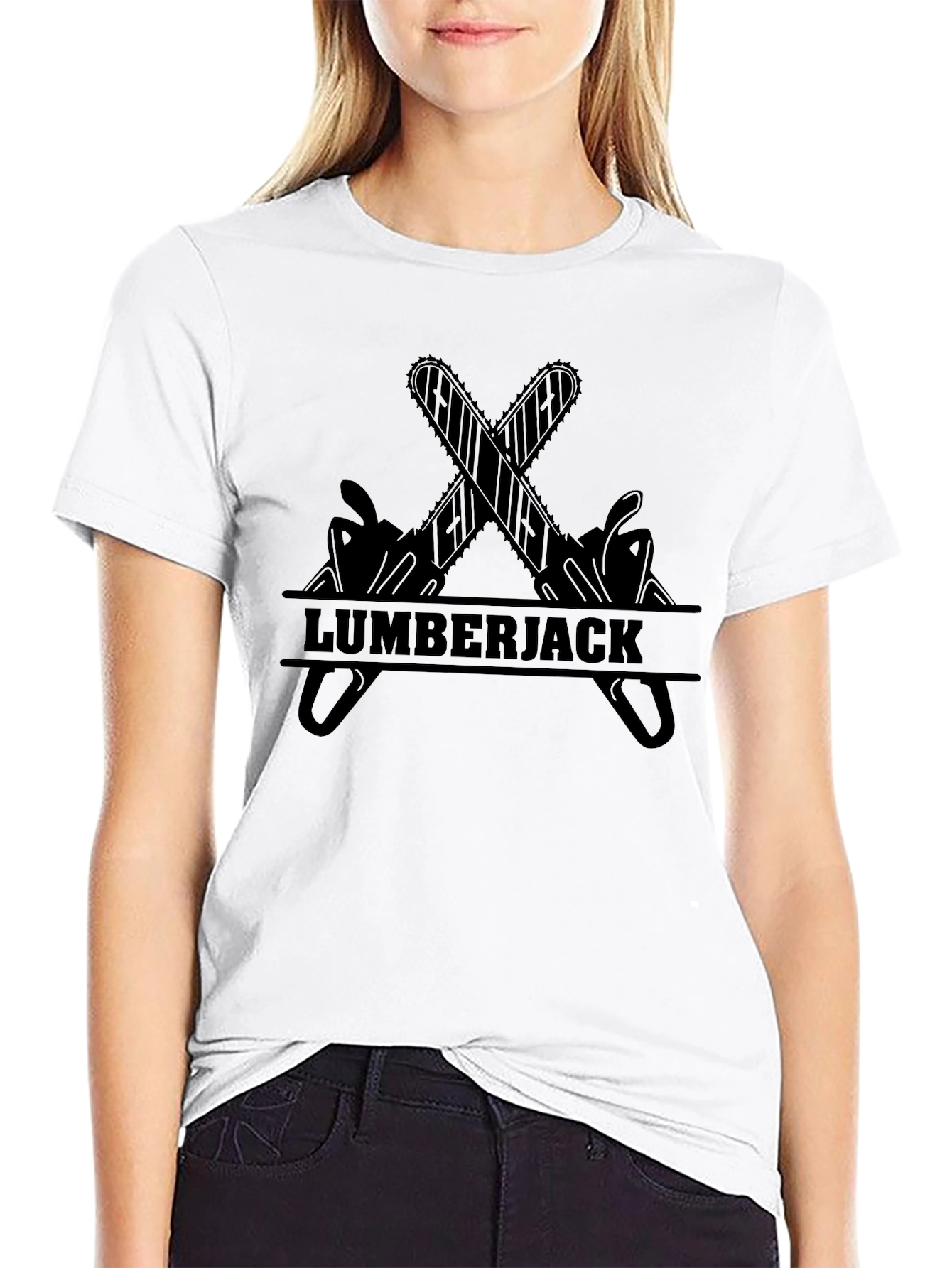 Lumberjack Chainsaw Graphic T-Shirt - Black